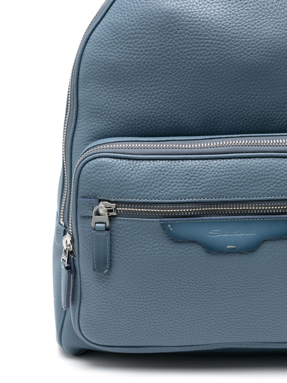 pebbled-leather backpack - 4