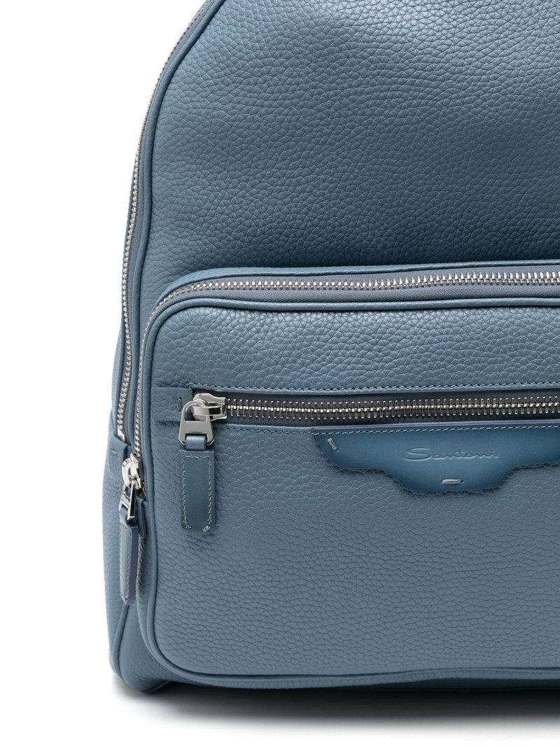 pebbled-leather backpack 4