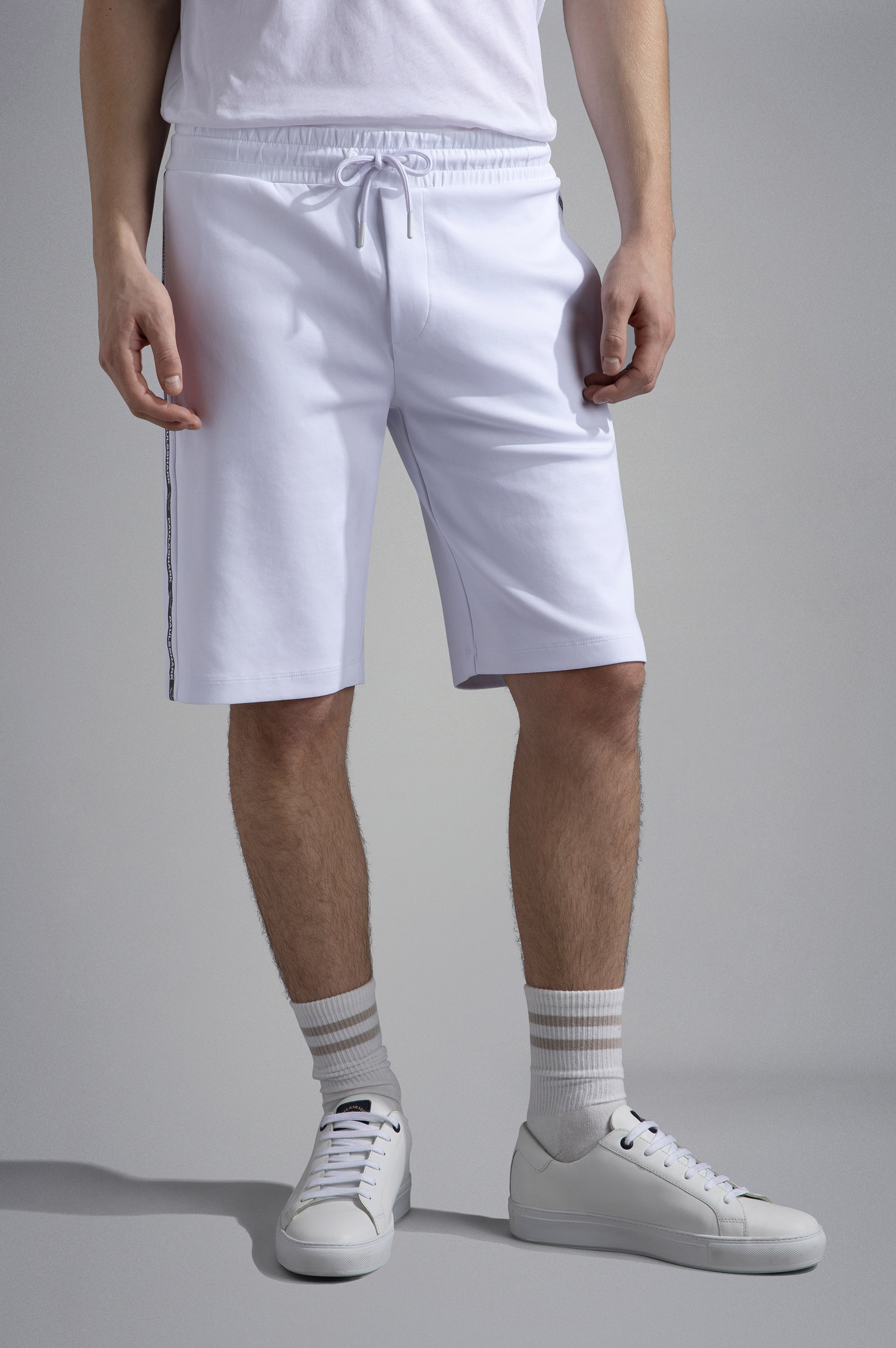 COTTON BERMUDA SHORTS WITH REFLEX PRINT - 6