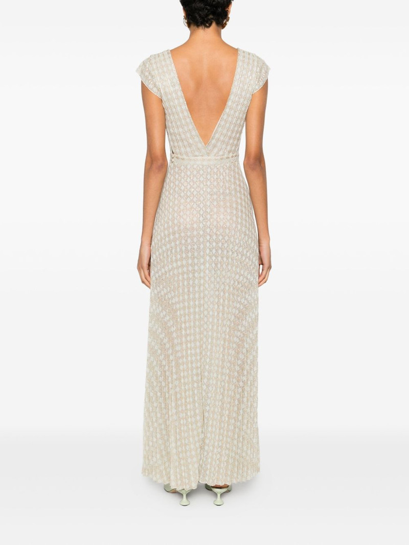 V-neck pleated midi dress 4