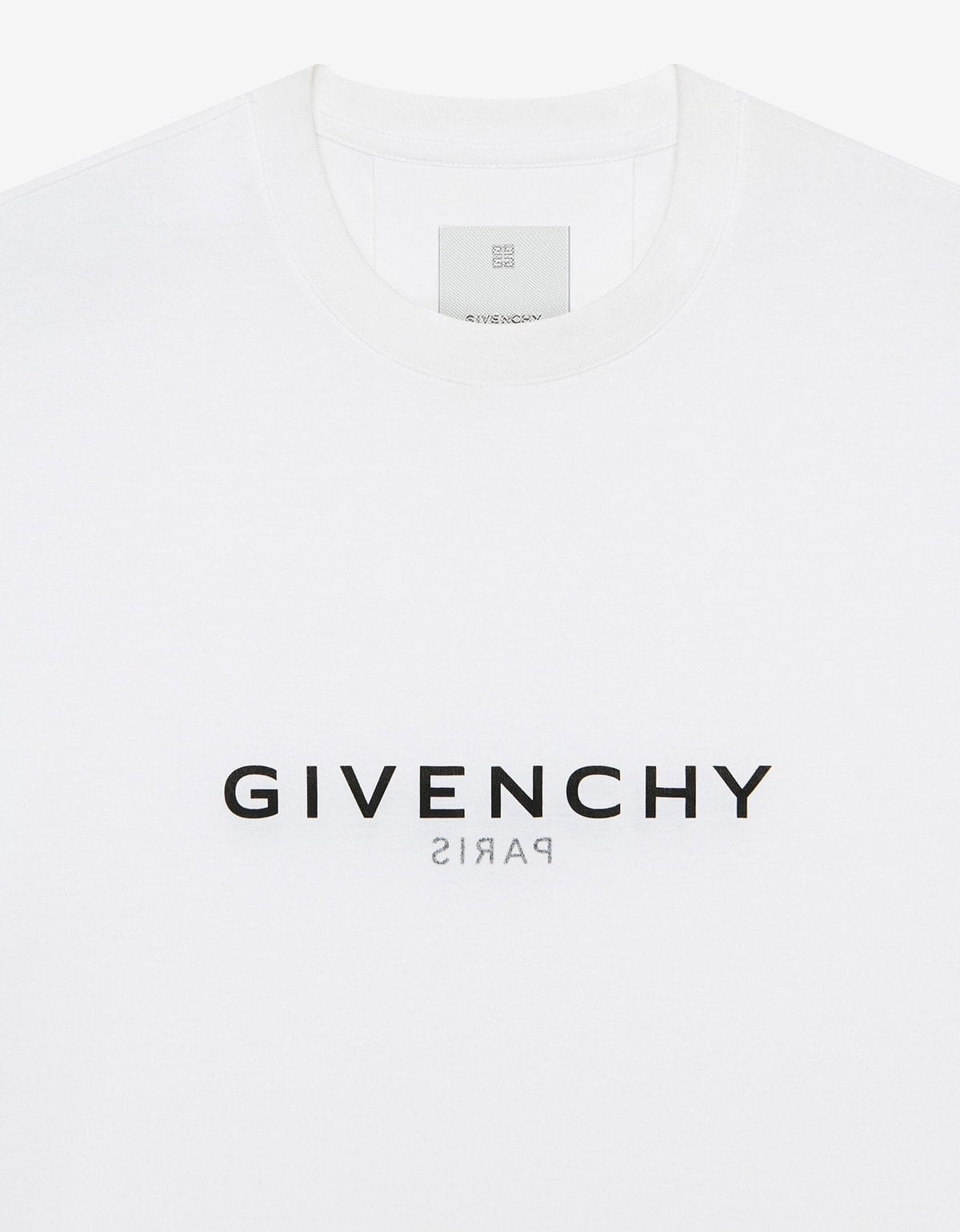 Givenchy White Reverse Logo Slim T-Shirt - 4