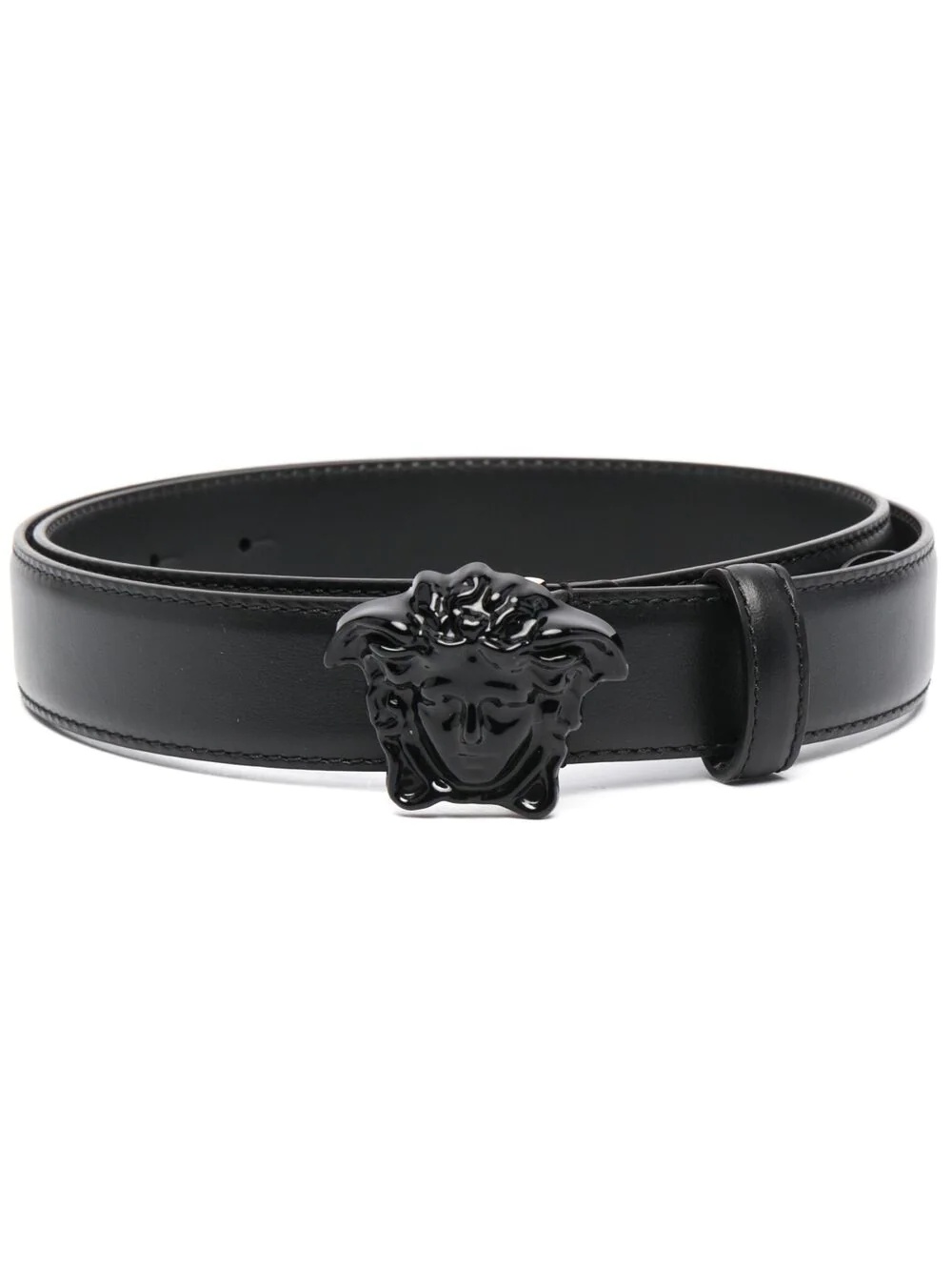 Palazzo Medusa-head leather belt - 1