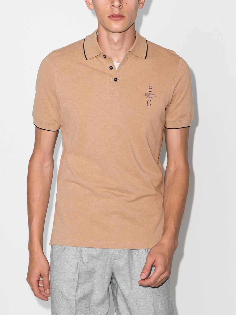 logo-embroidered short-sleeve polo shirt - 2