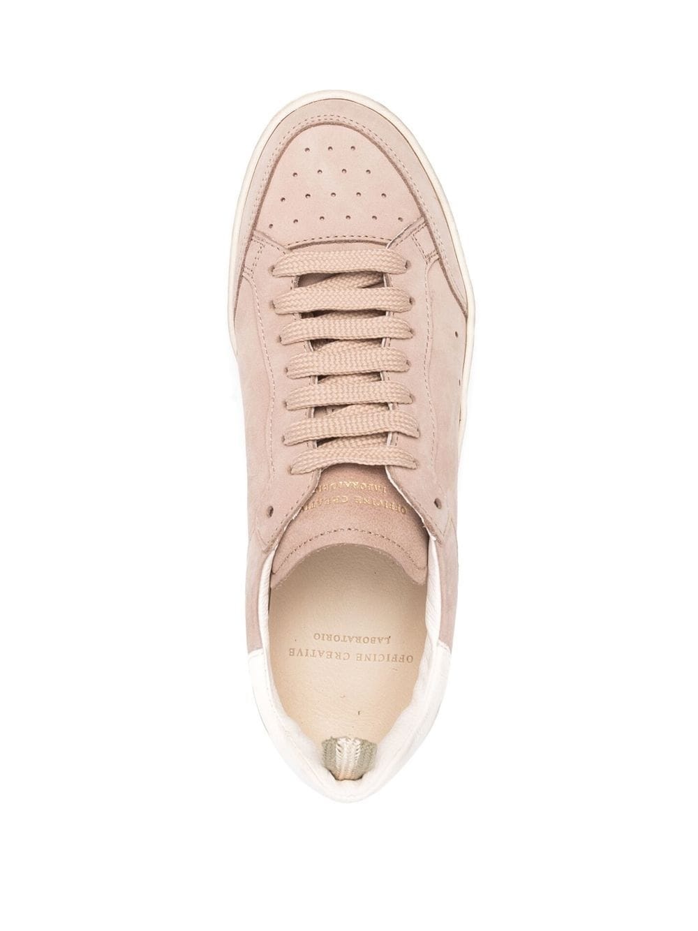 smooth lace-up sneakers - 4