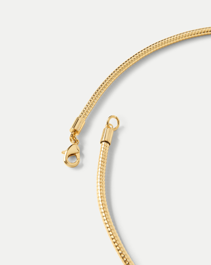 GOLD SNAKE CHAIN PENDANT NECKLACE 4