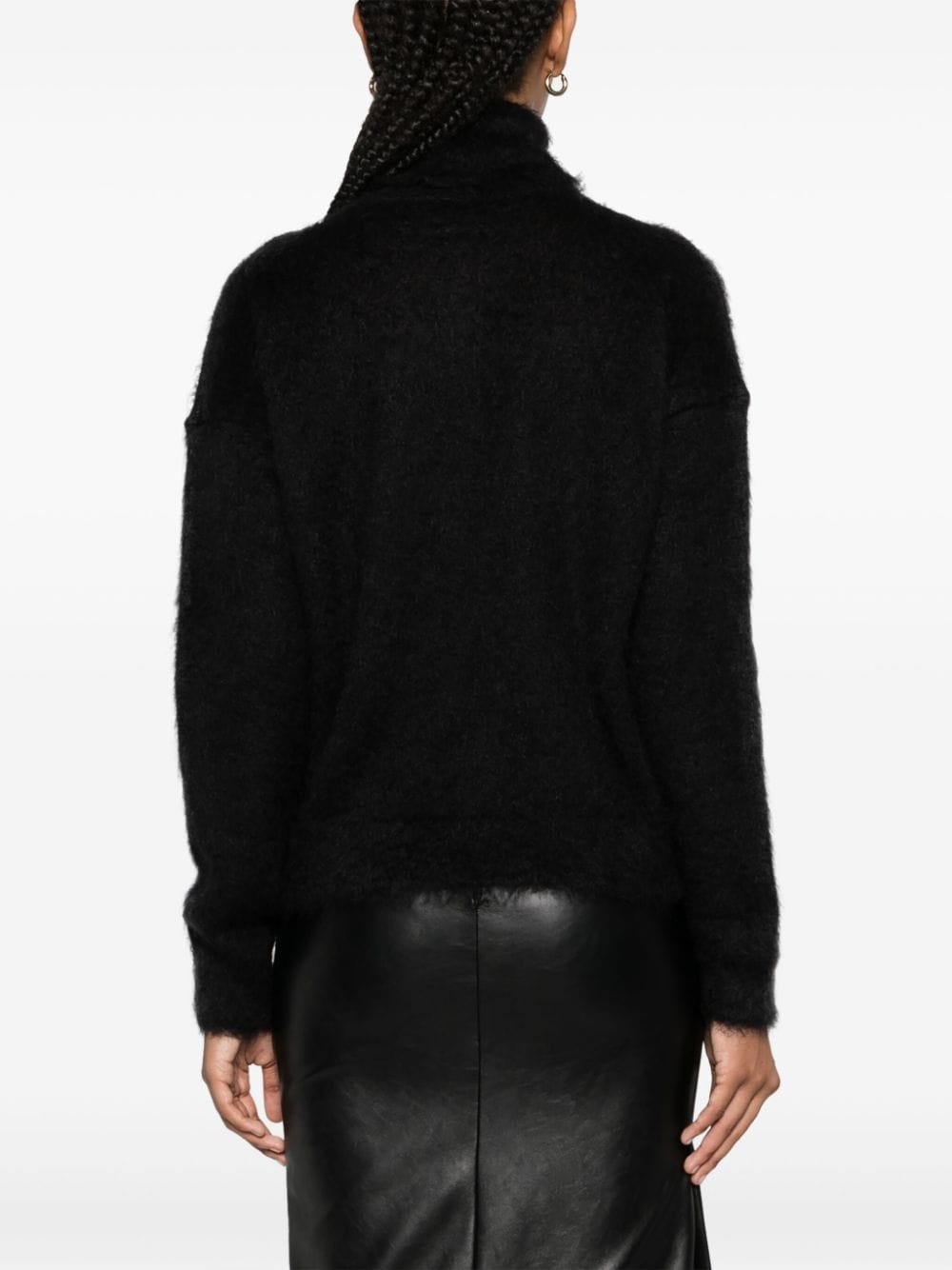 brushed-knit roll-neck jumper - 4