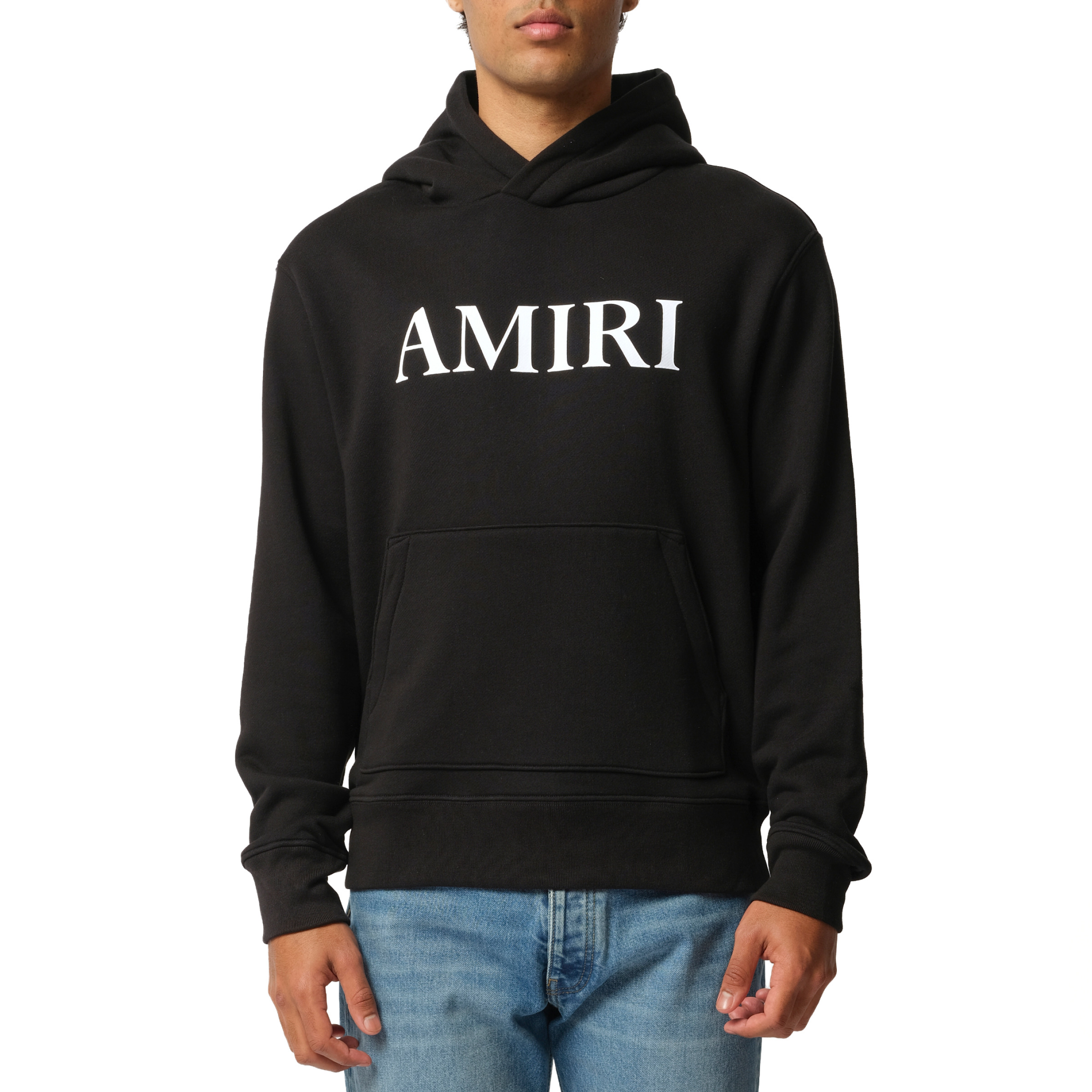 Amiri Core Logo Hoodie in Black/White - 1