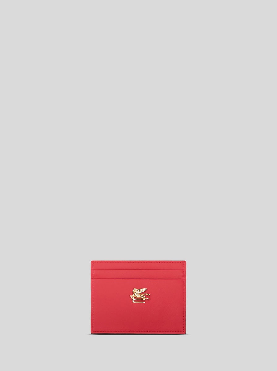 LEATHER CREDIT CARD HOLDER WITH PEGASO - 1