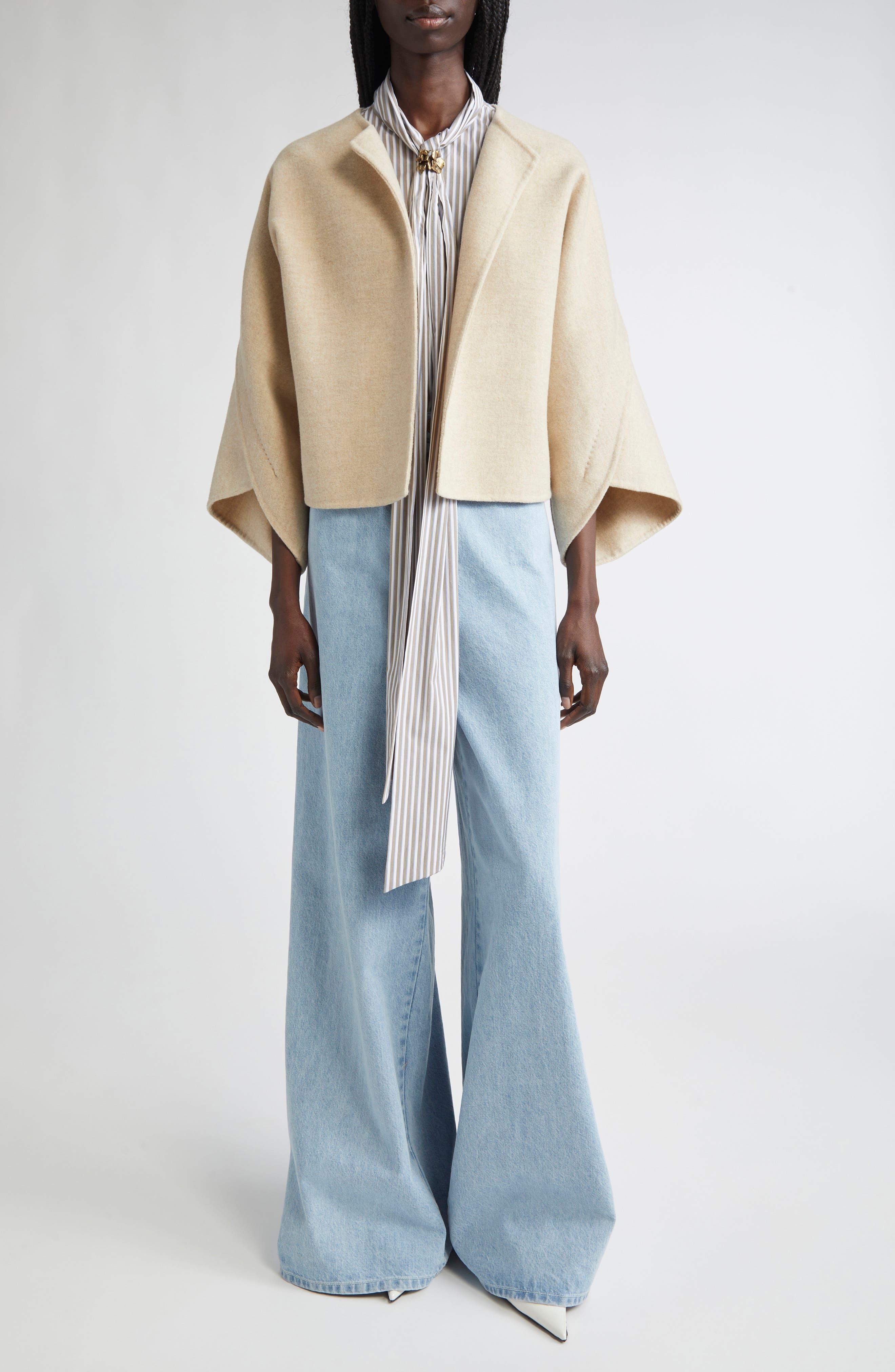 Max Mara Affari Wide Leg Jeans in Light Blue at Nordstrom - 2