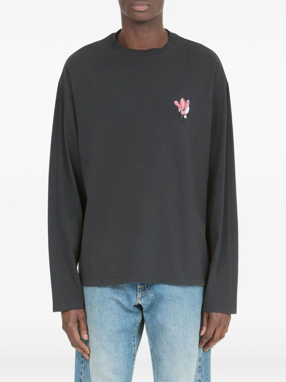 floral-print long-sleeve T-shirt - 1