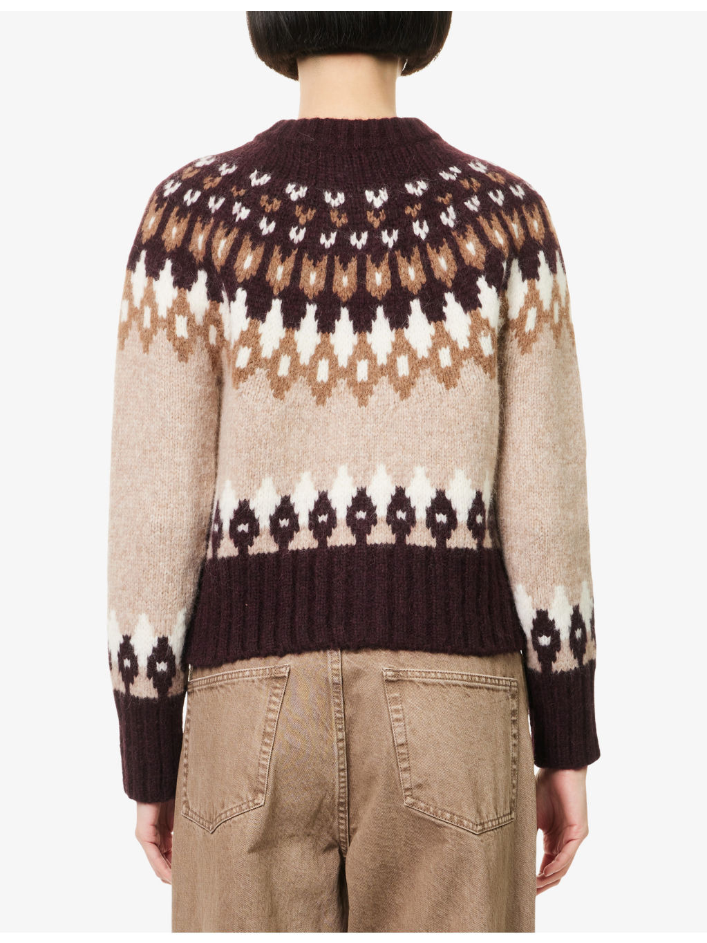 Christina Fairisle Round-Neck Wool-Blend Cardigan - 4