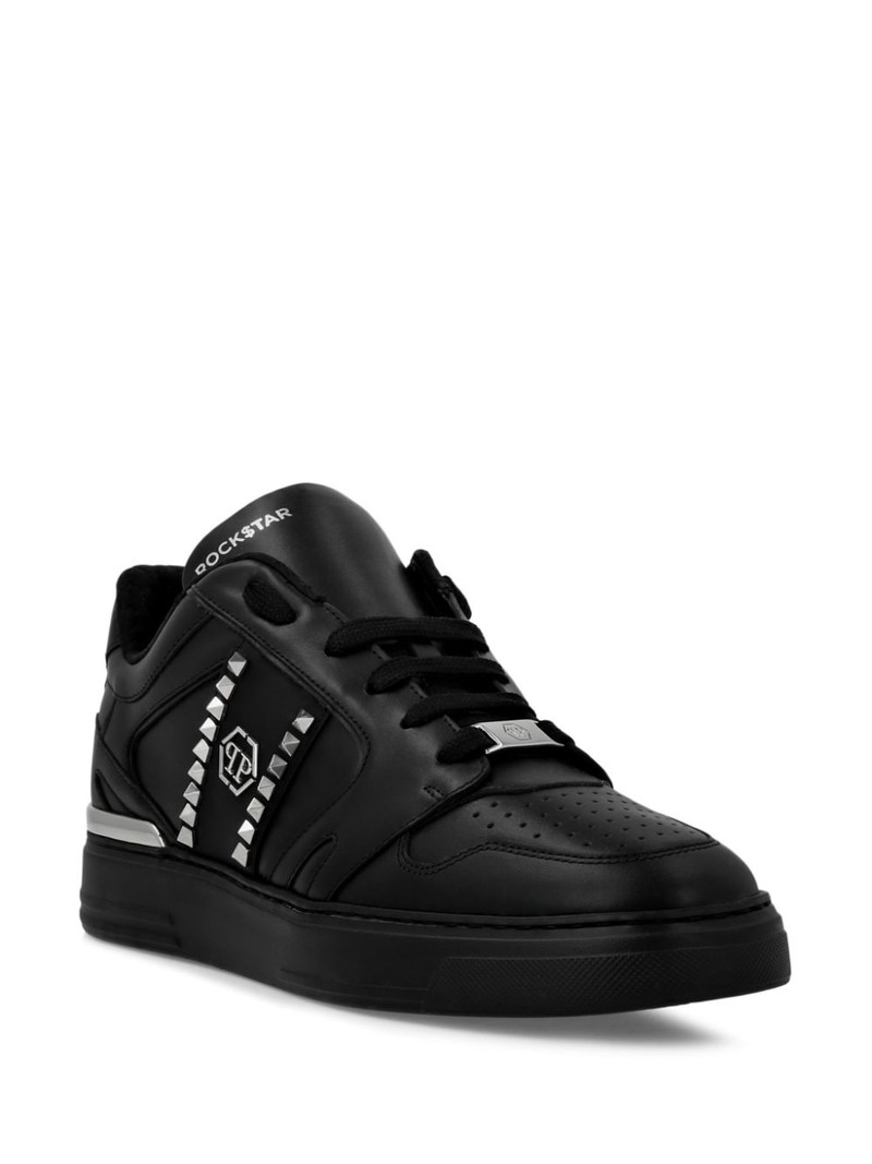 PHILIPP PLEIN stud-embellished leather sneakers outlook