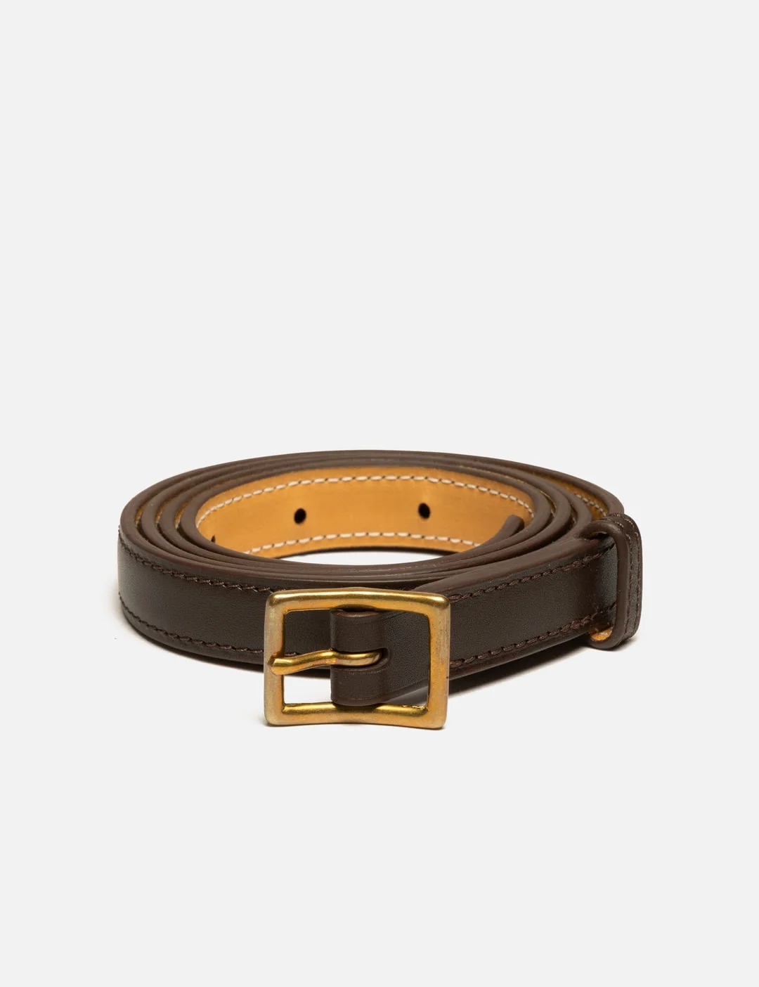 NARROW CALF LEATHER BELT - 1