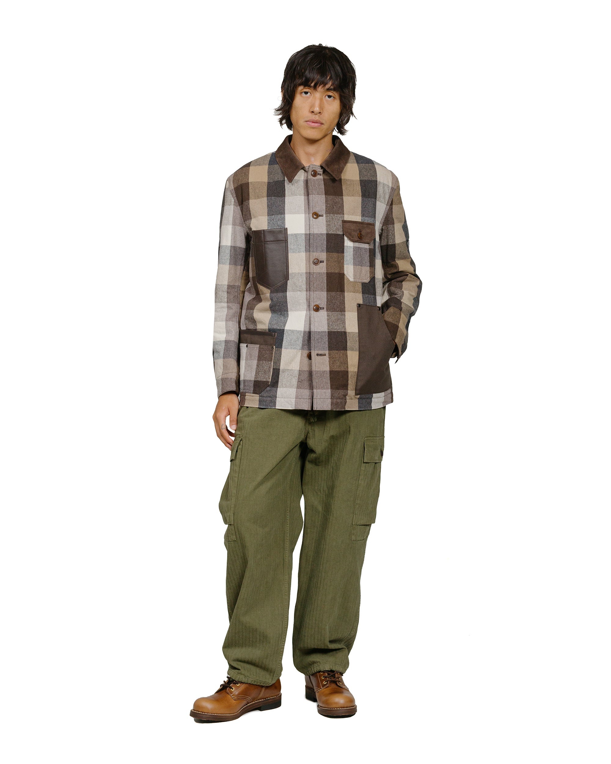 Check Blouson Brown/Black - 4