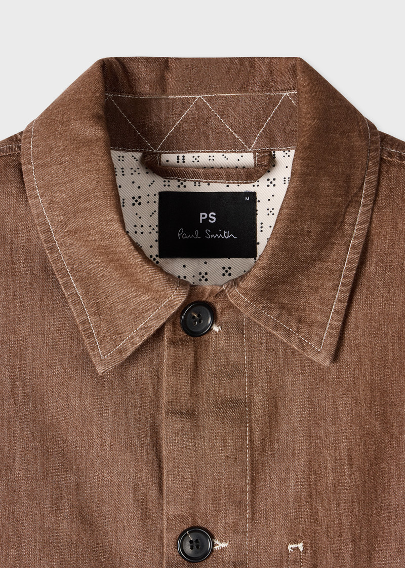 Paul Smith Brown Rinse Denim Work Jacket outlook
