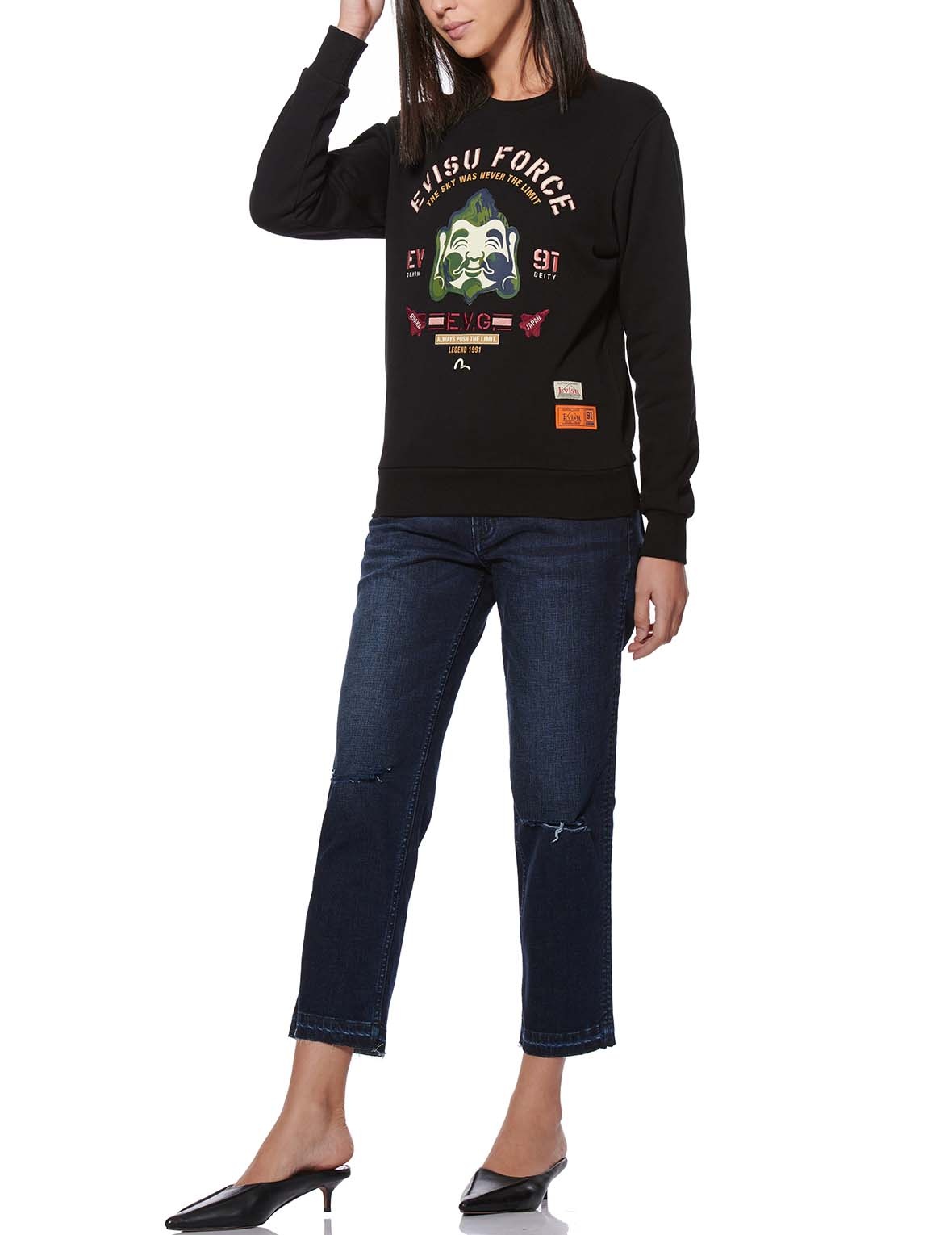 BRUSHSTROKE GODHEAD PRINT SWEATSHIRT - 3
