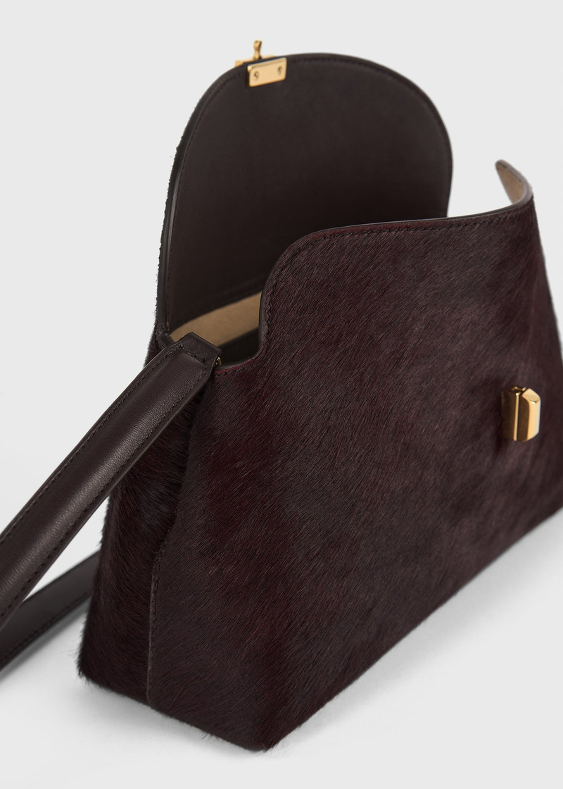 T-lock pony hair clutch wine 8