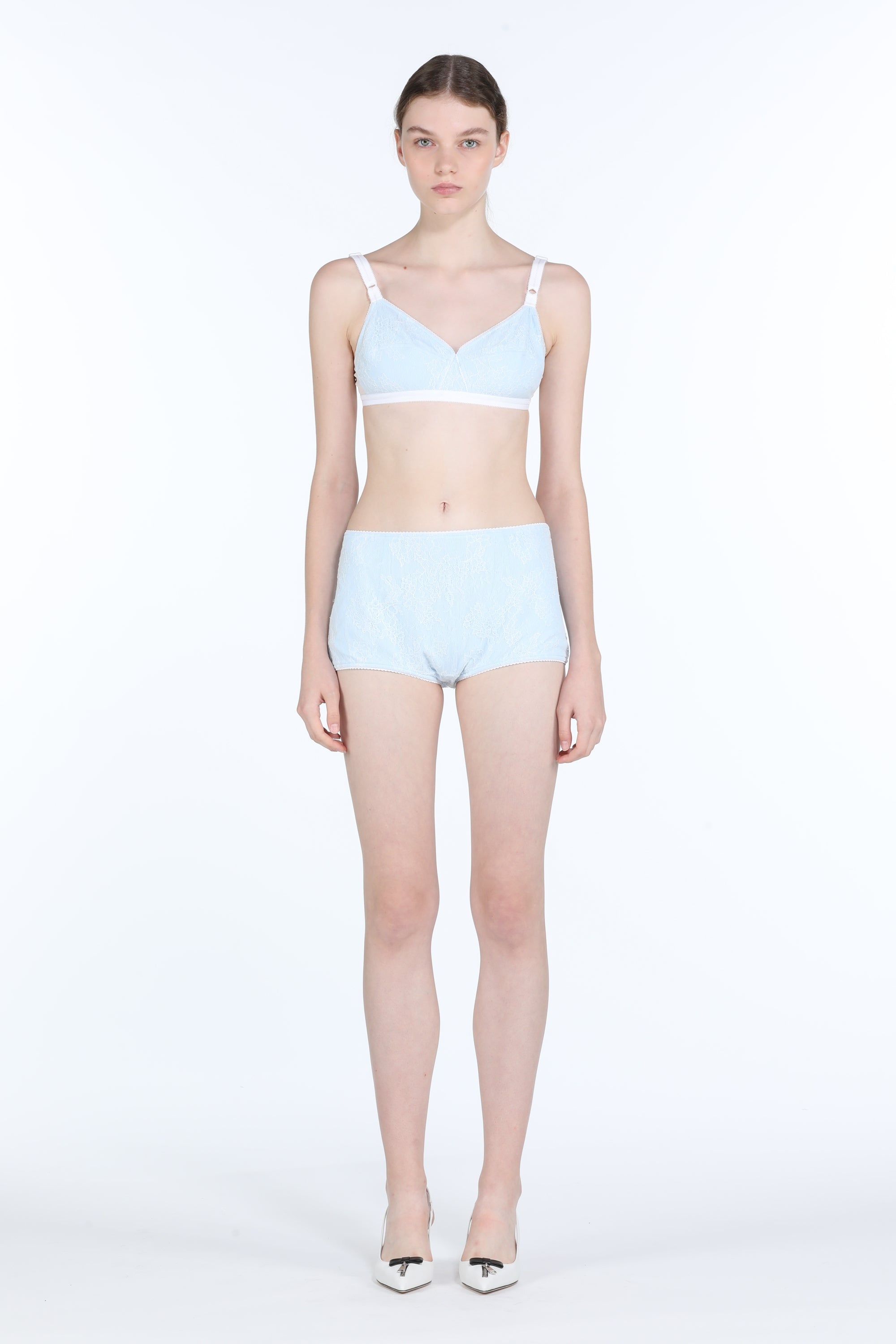 FLORAL-LACE TRIANGLE BRA - 4