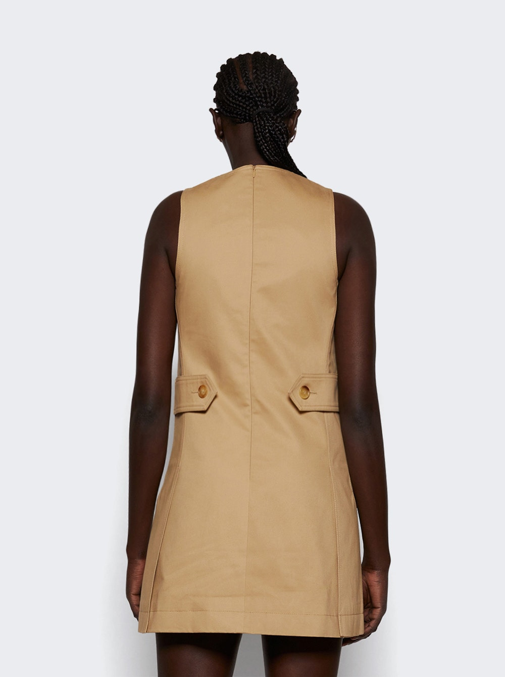 Lace Up Mini Dress Argil Brown - 4