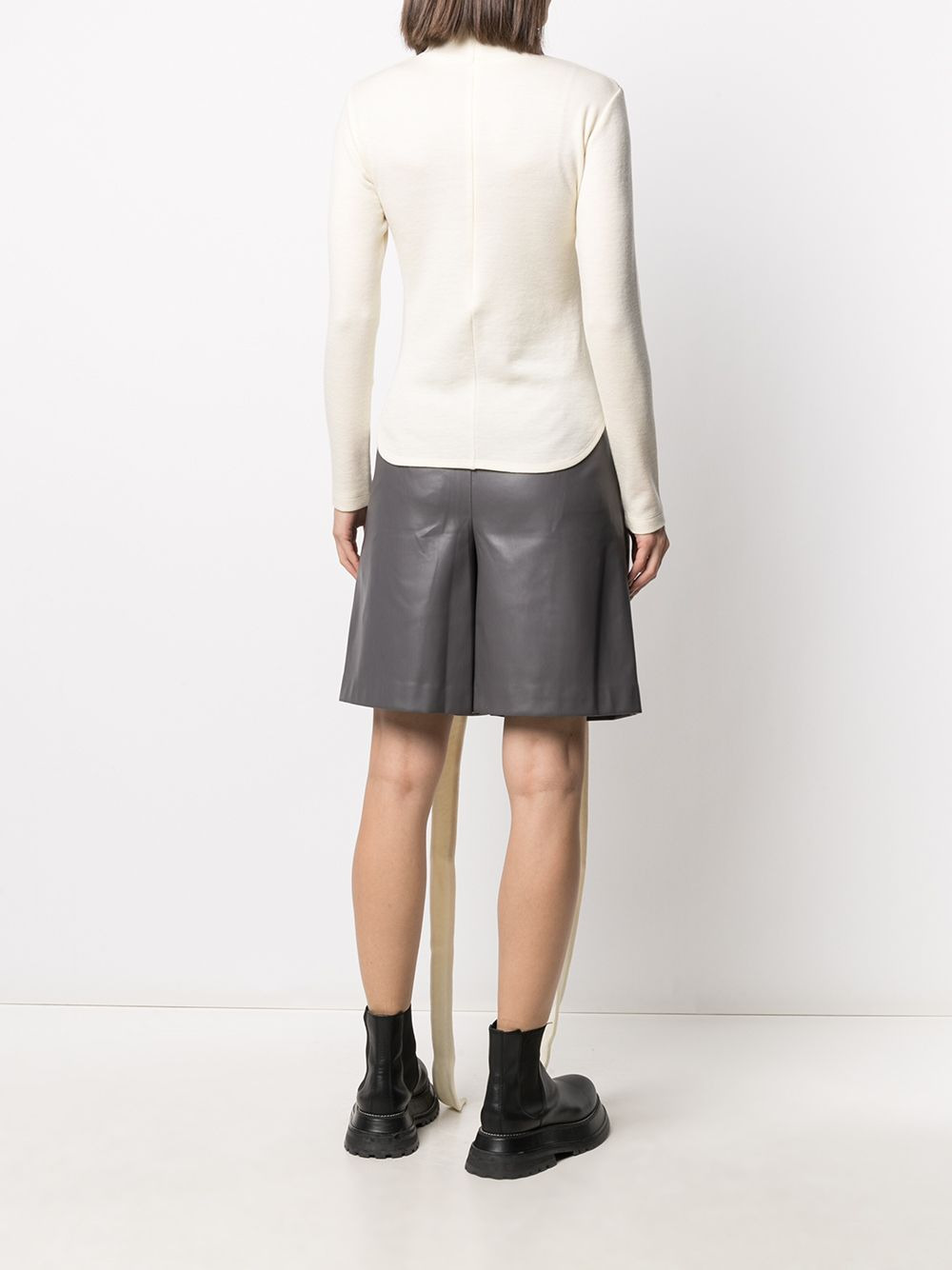 apron jersey roll neck top - 4