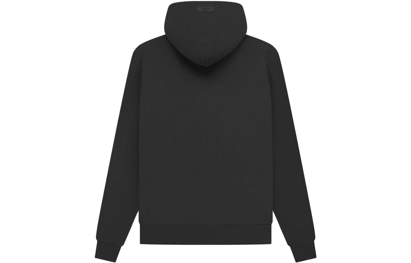 Fear of God Essentials SS23 waffle Raglan Hoodie 'off Black' FOG-SS23-037 - 2