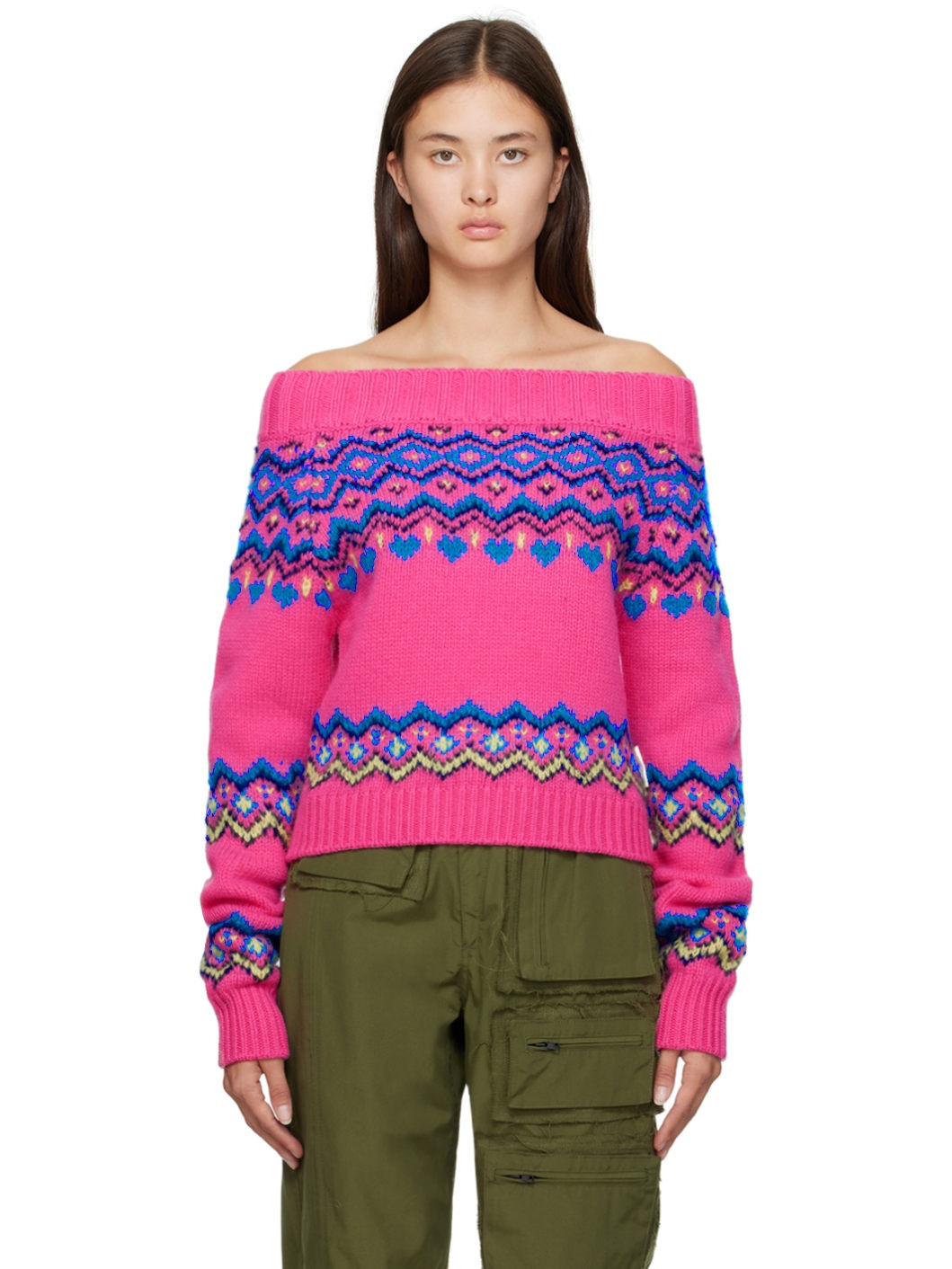 Pink Tako Nordic Sweater - 1