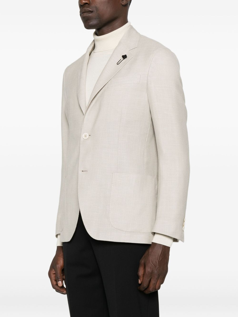 patch pocket two button jacket - 3
