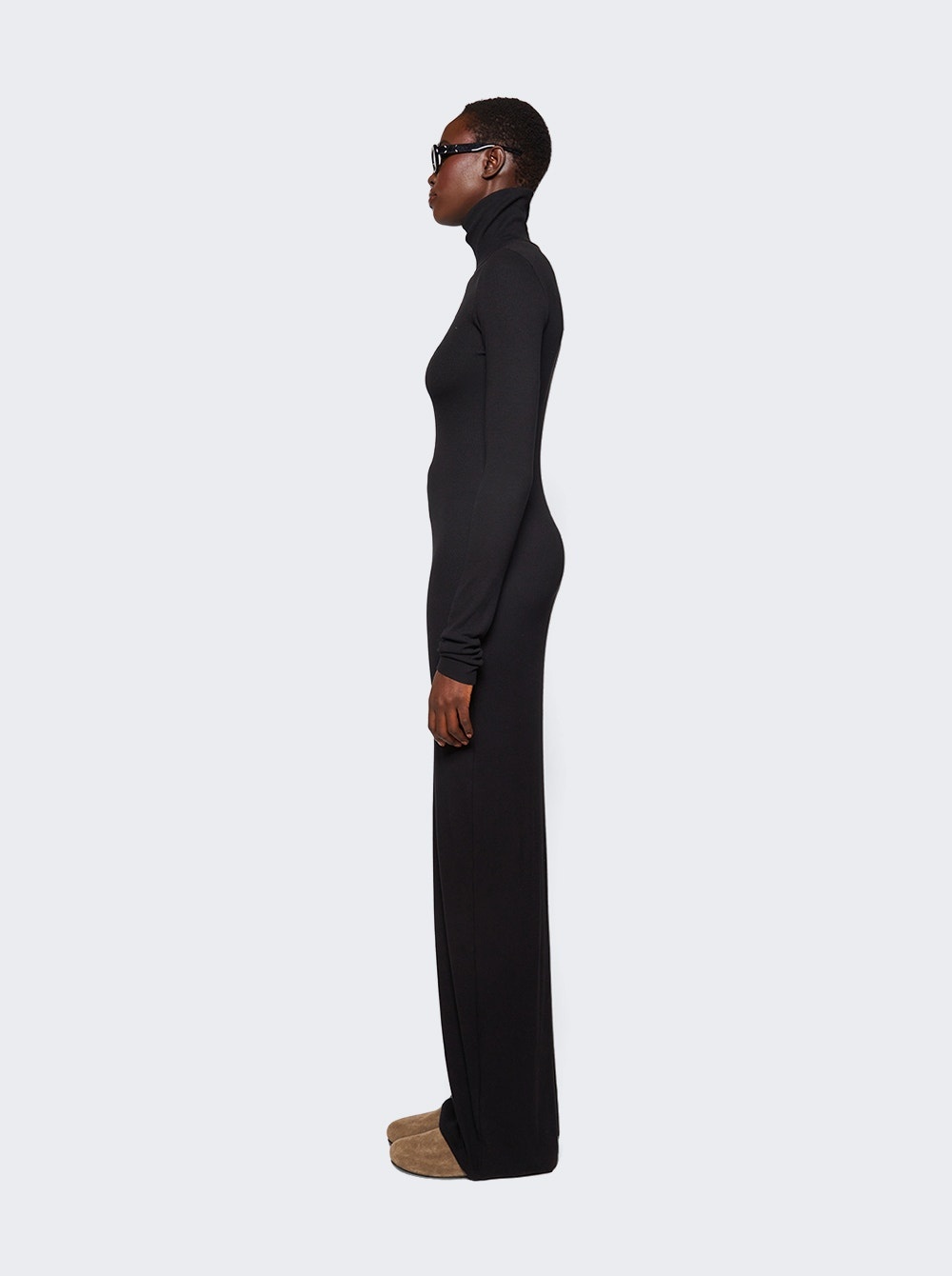 Turtleneck Dress Maxi Black - 3