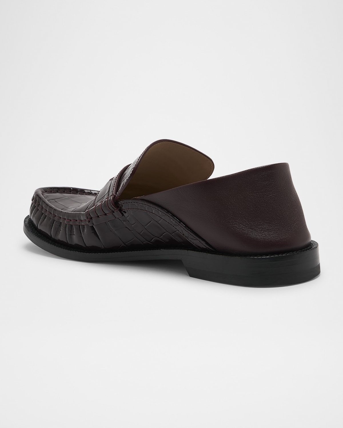 Campo Croco Fold Penny Loafers - 4