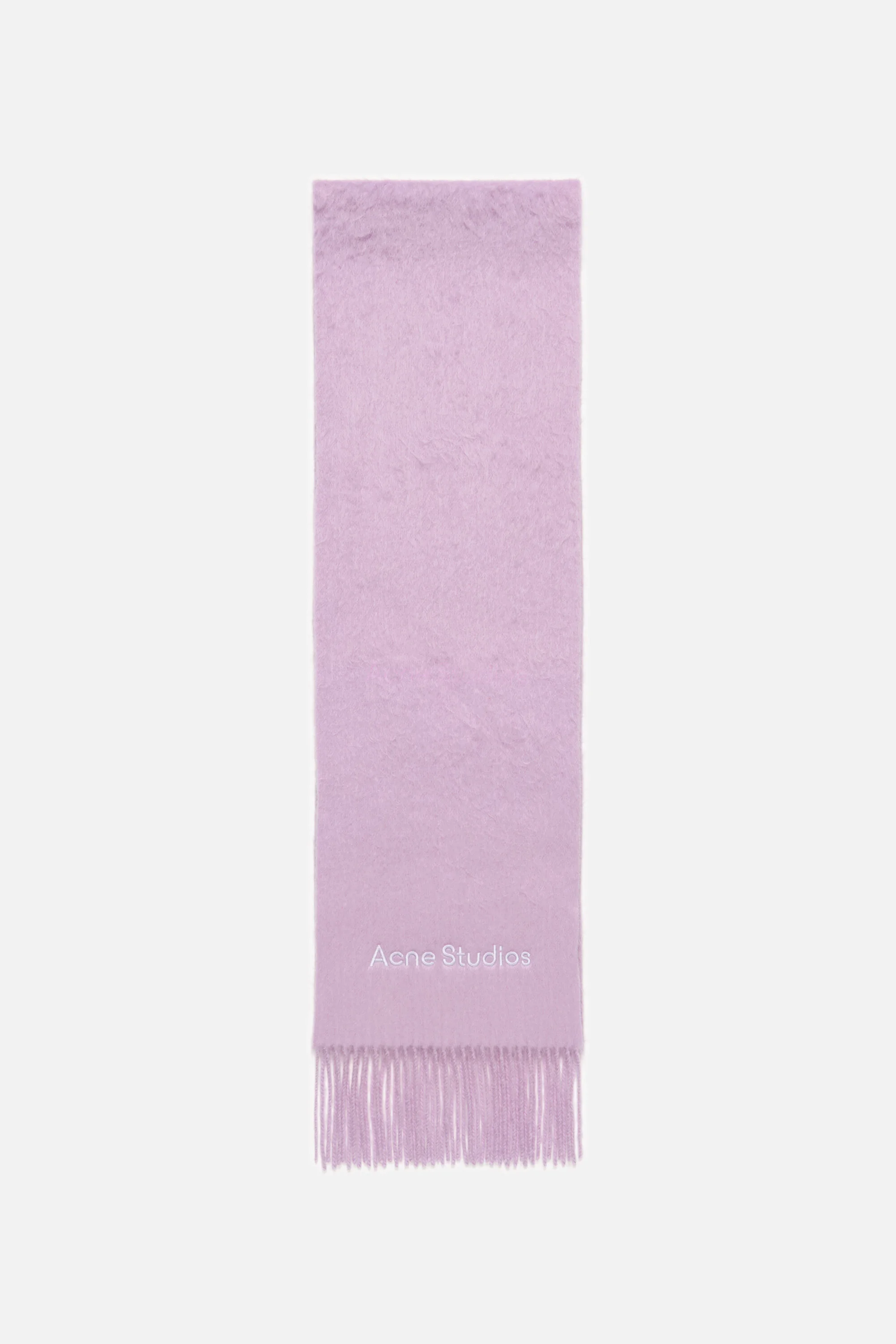 Long-Hair Alpaca-Wool Scarf - Light pink - 1