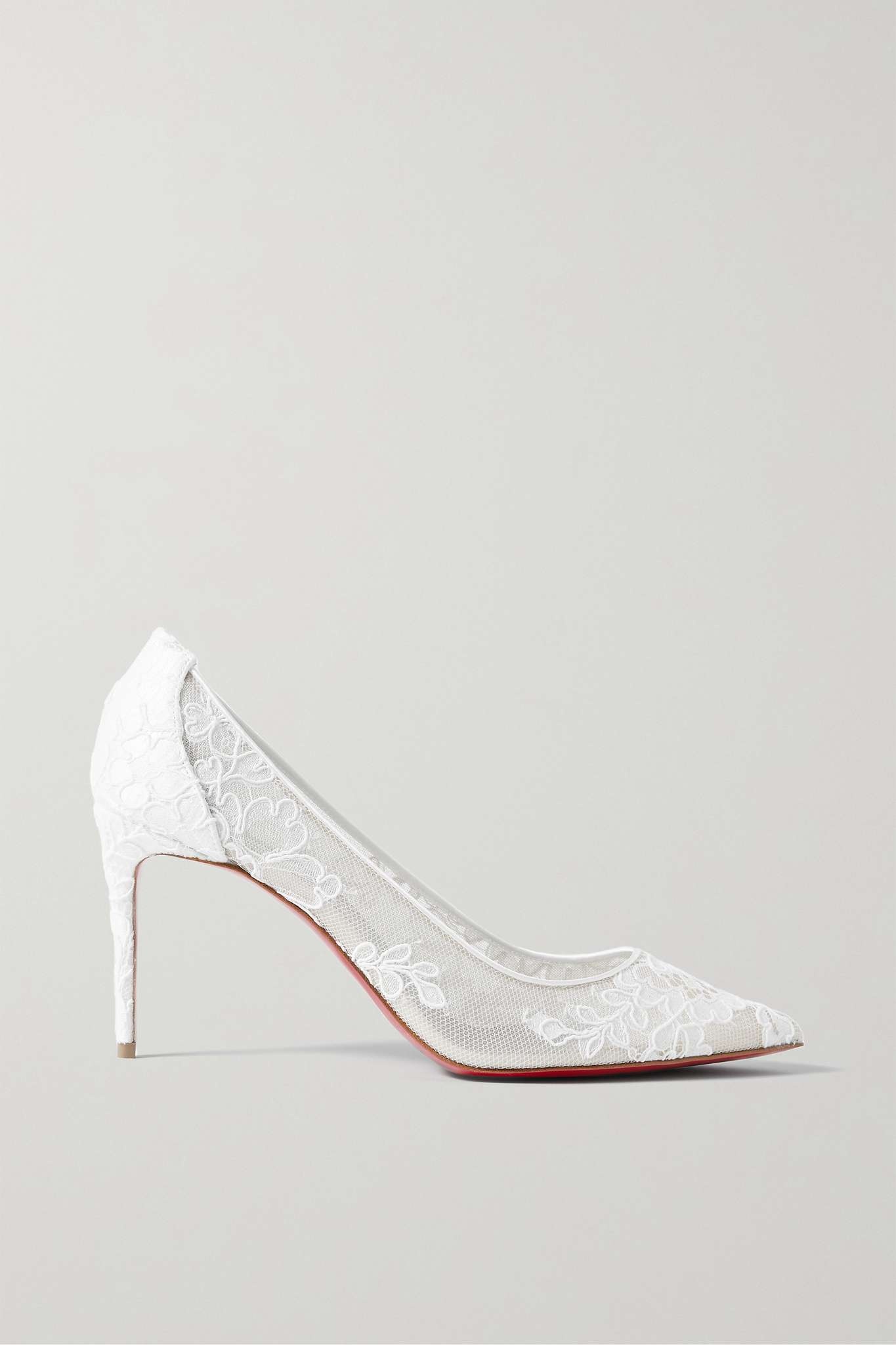 Christian Louboutin Me Dolly Strass Red Sole Slide Sandals in White
