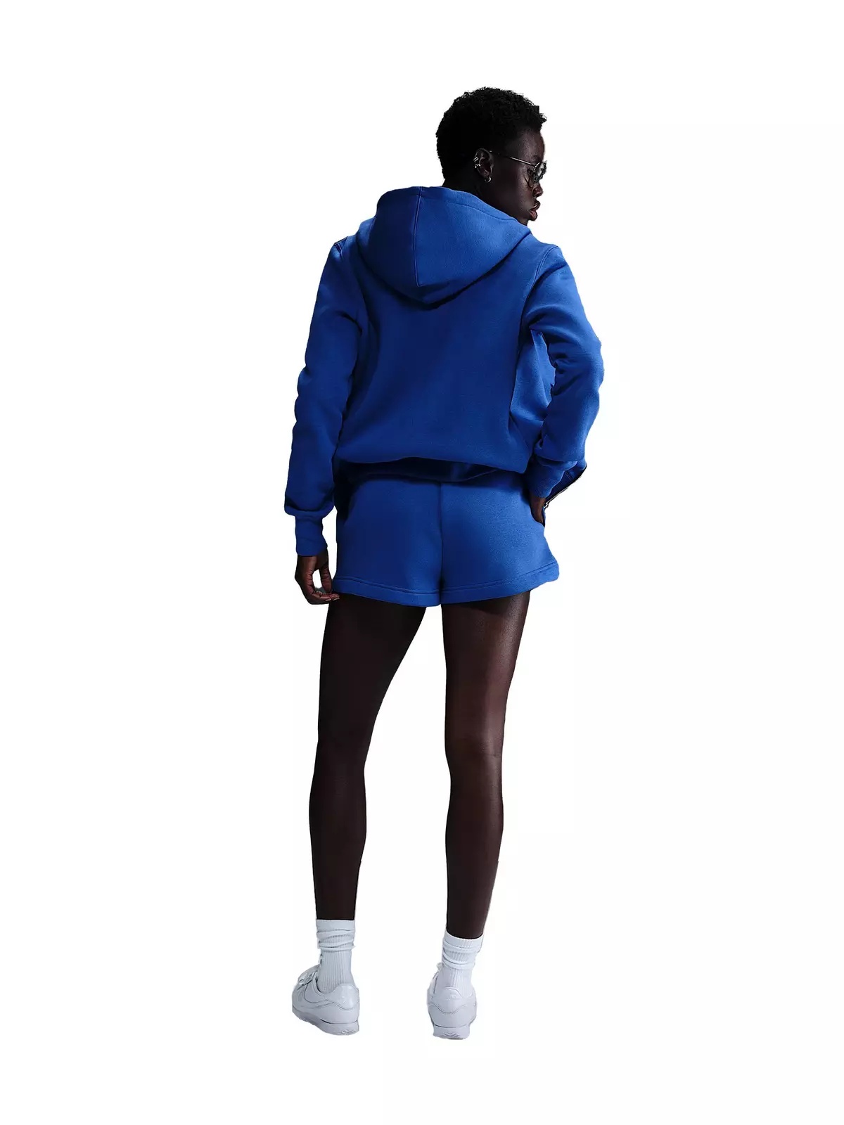 Women's Sportswear Phoenix Fleece High-Waisted Loose Shorts - Blue - 4
