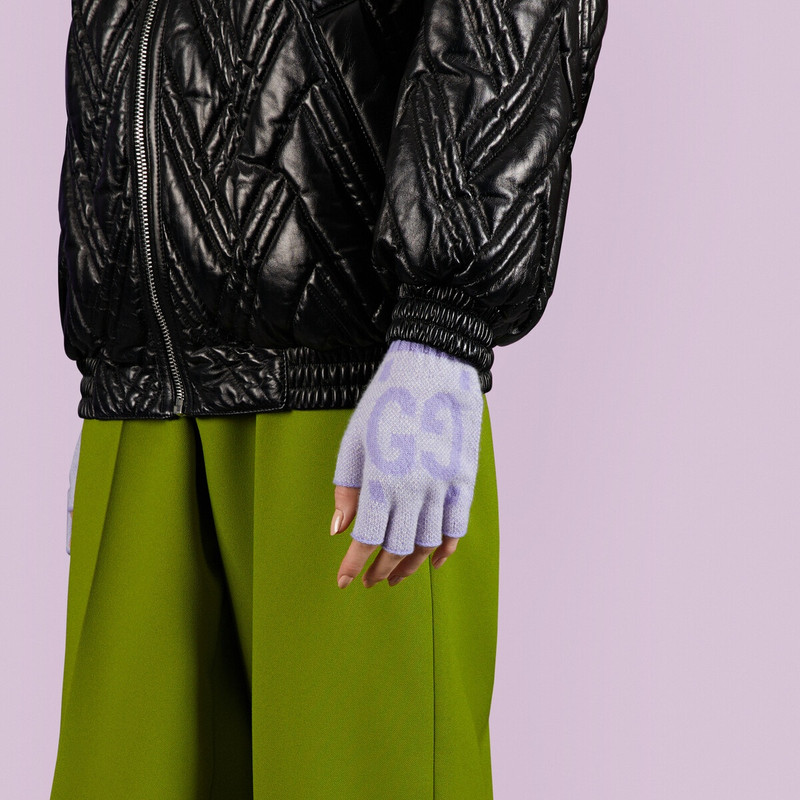 GG cashmere fingerless gloves 3