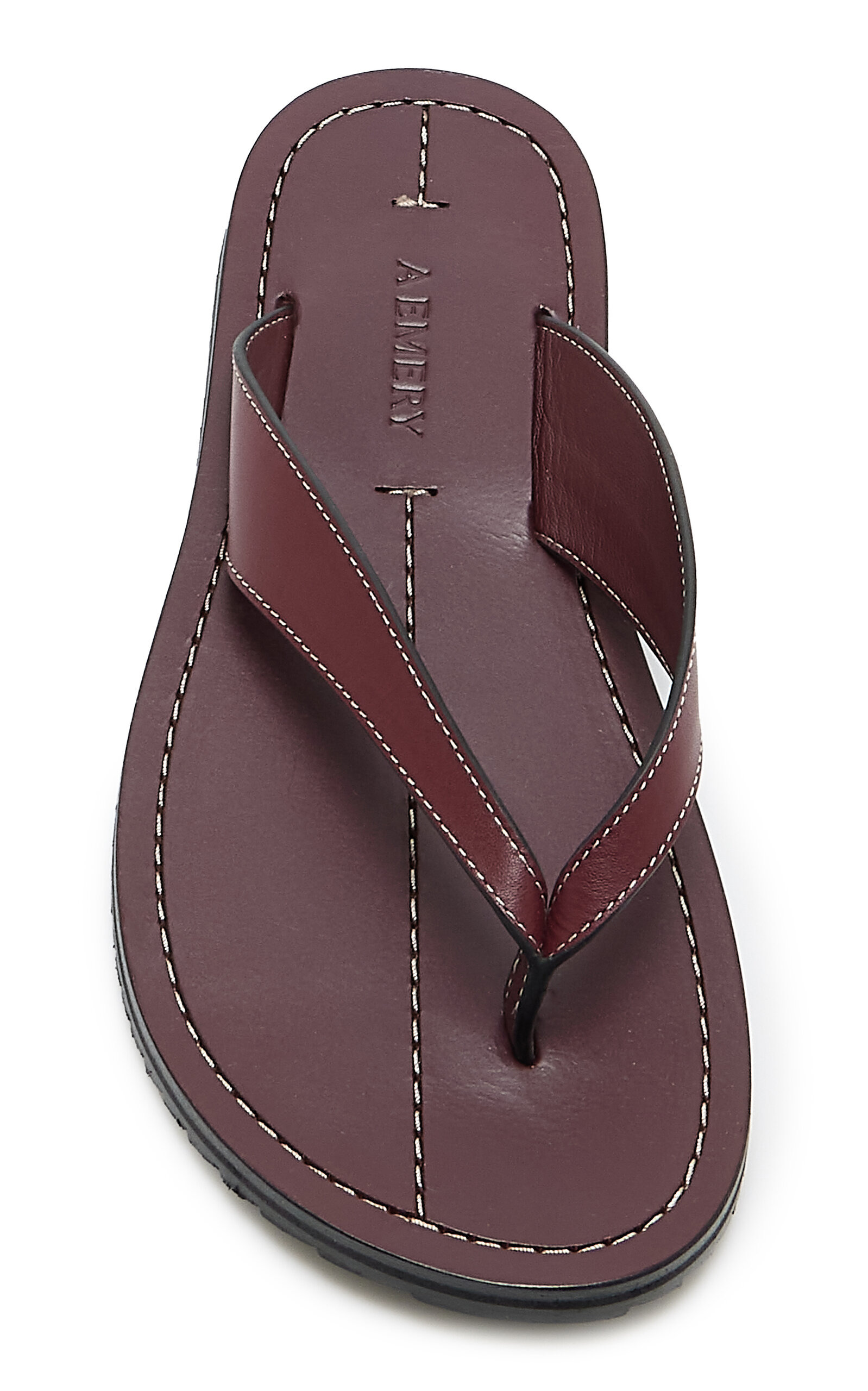 Flora Leather Sandals burgundy - 3