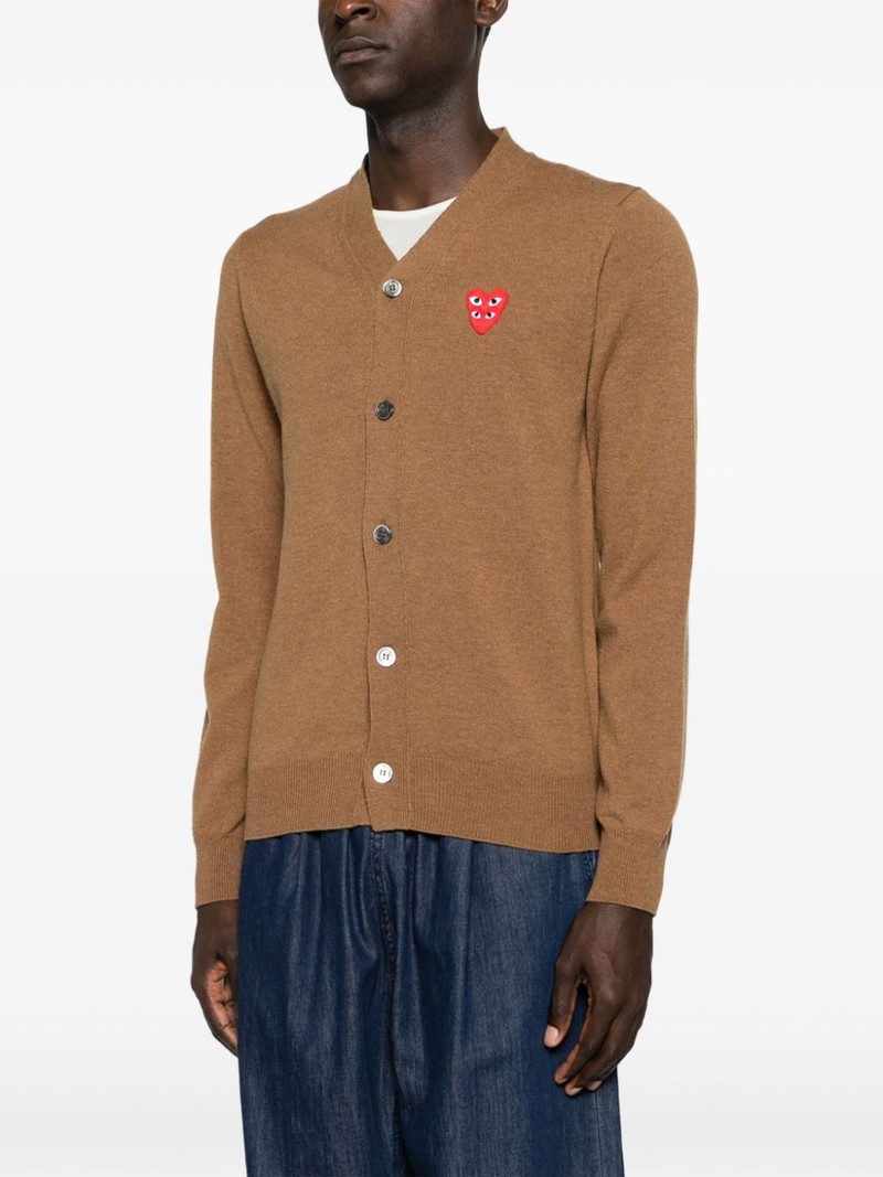 heart-patch wool cardigan 4