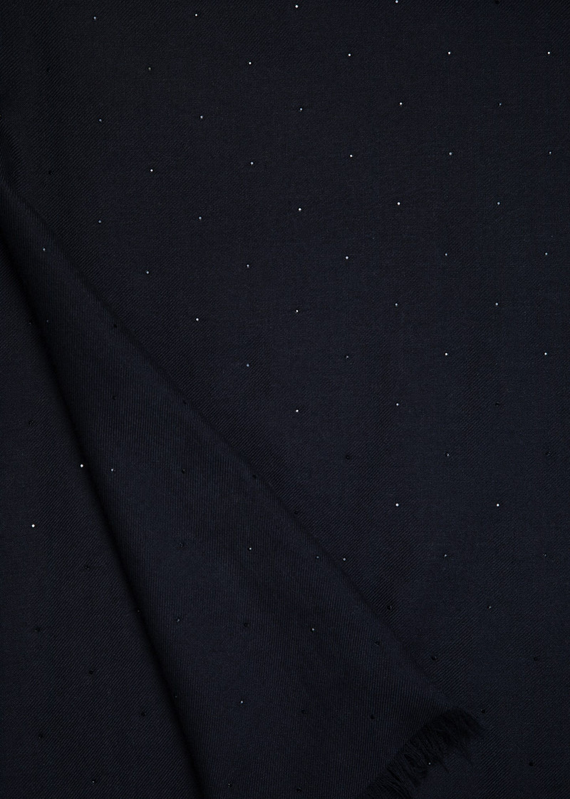 AKRIS Crystal Embellished Cashmere-Silk Scarf outlook