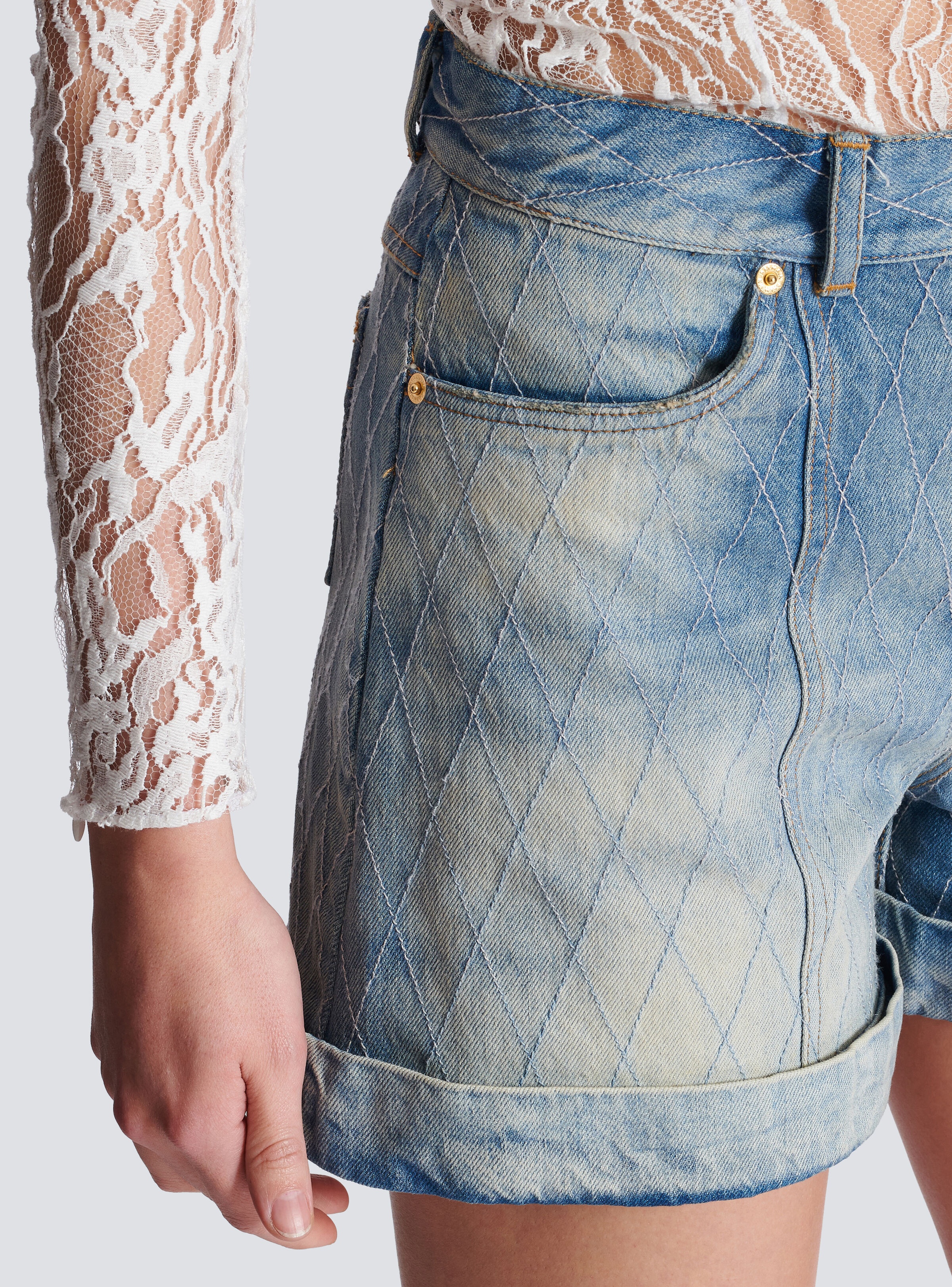 Short Diamond denim shorts - 7