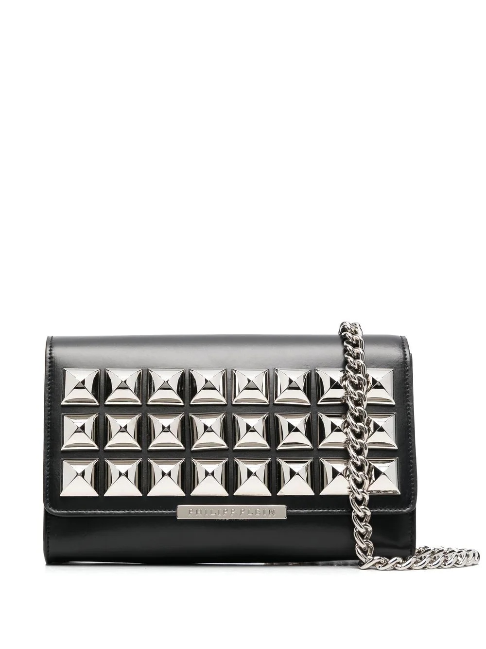 stud-embellished leather crossbody bag - 1