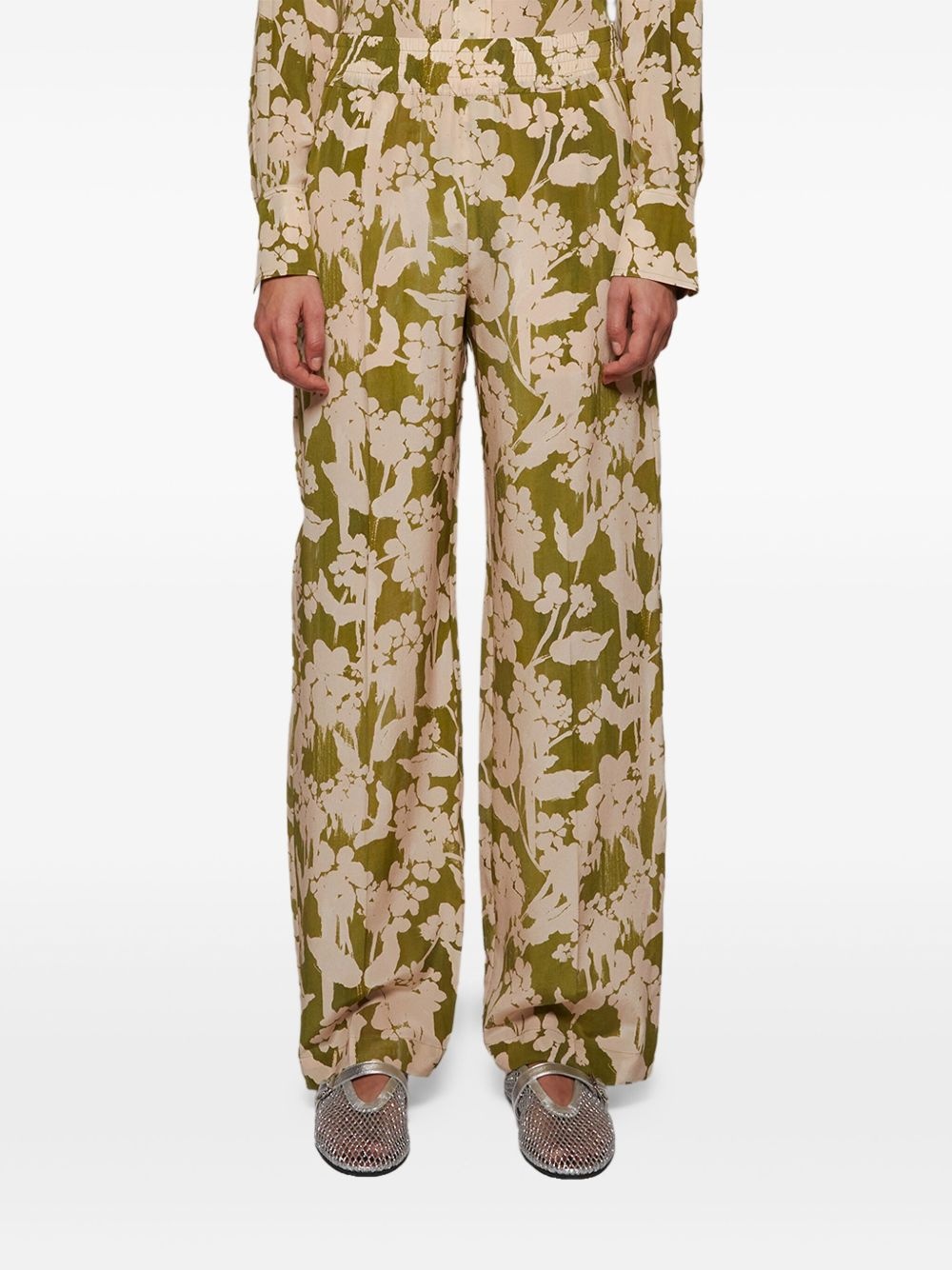 floral-print trousers - 3