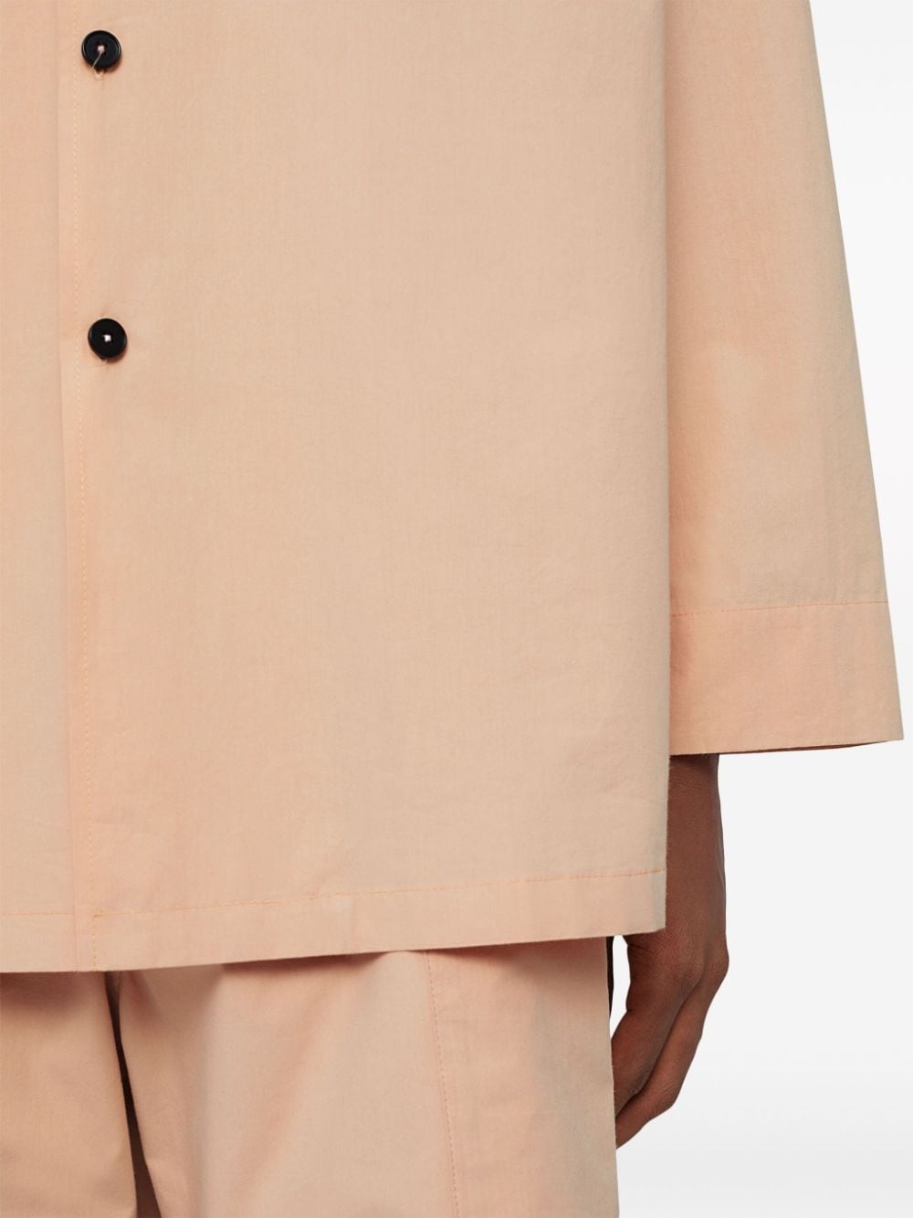 logo-tag cotton shirt - 4