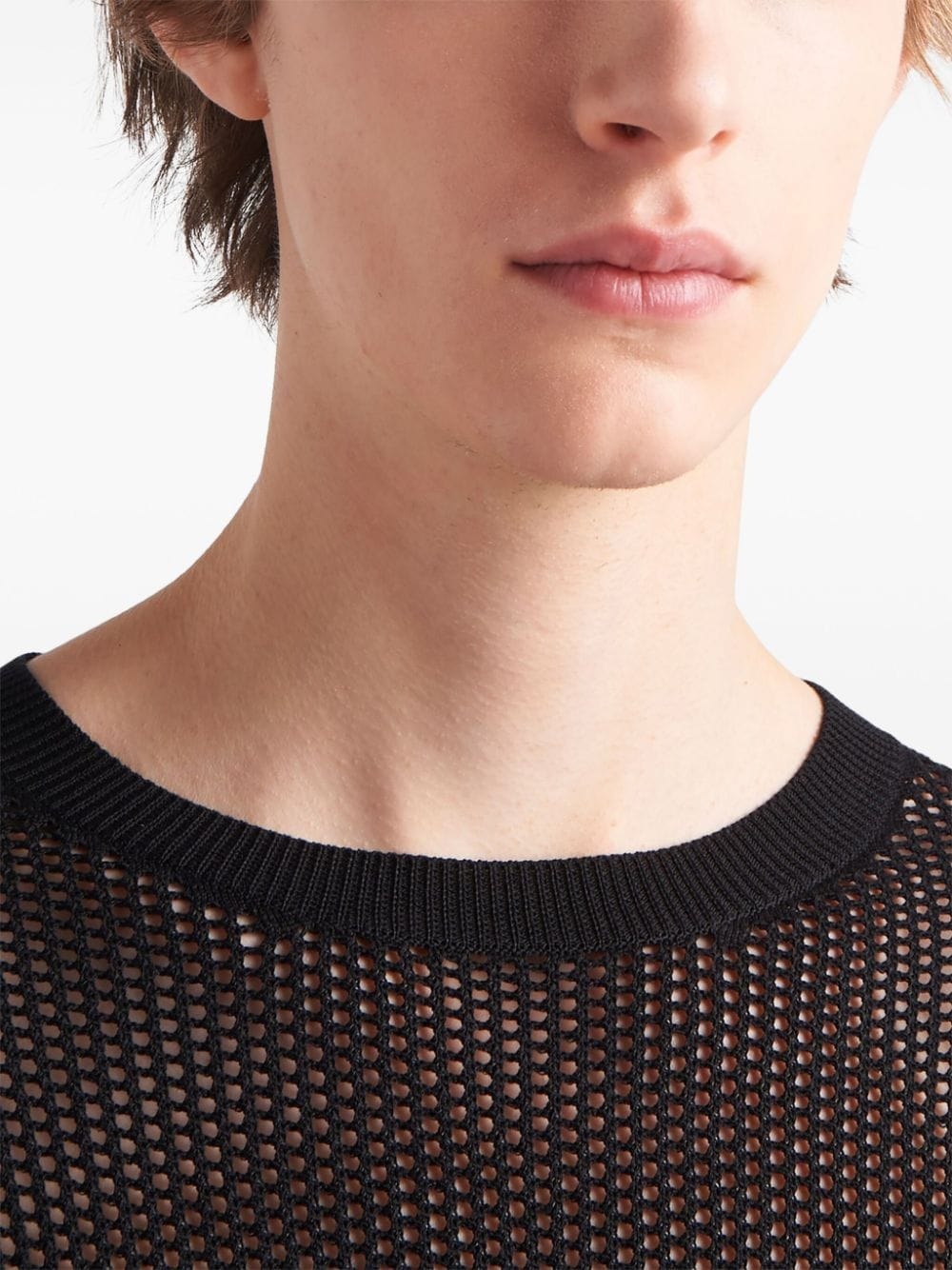 open-knit short-sleeved jumper - 4