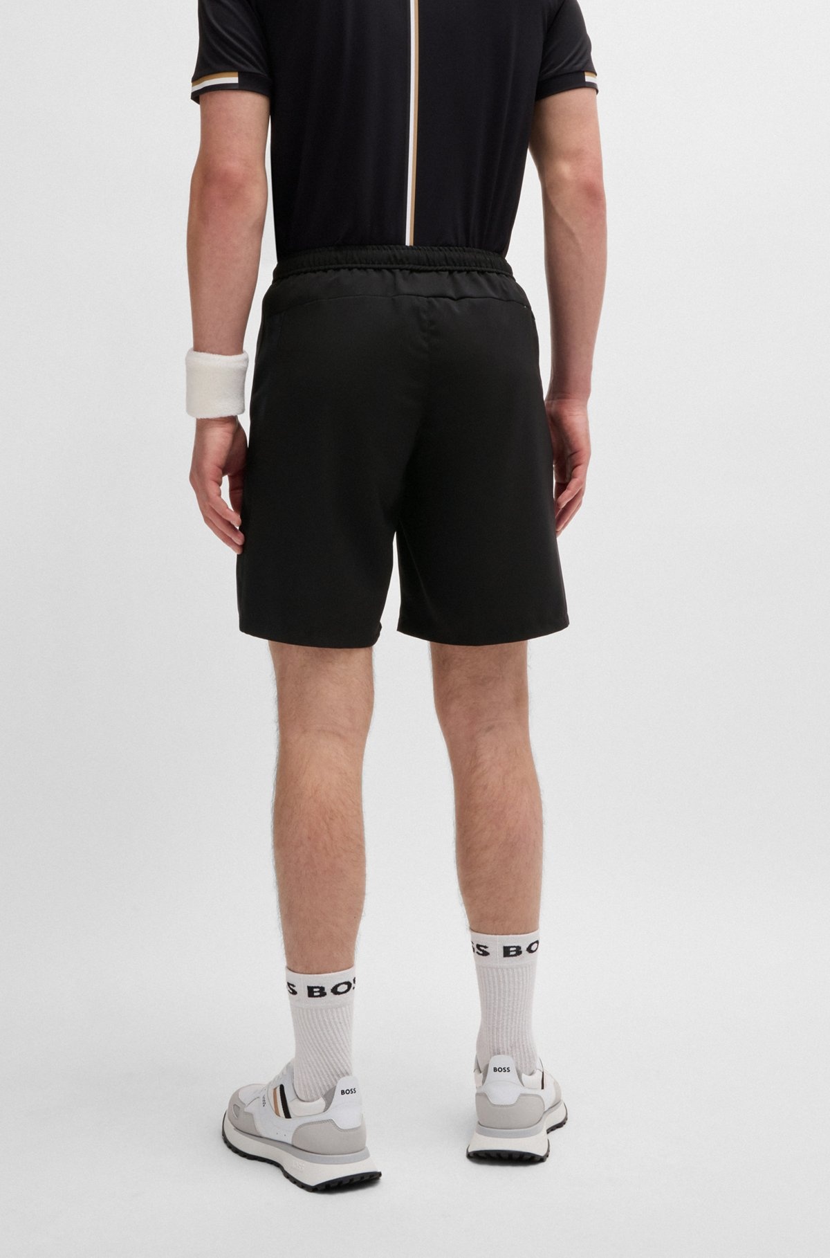 BOSS X MATTEO BERRETTINI WATER-REPELLENT SHORTS WITH LOGO PRINT - 4