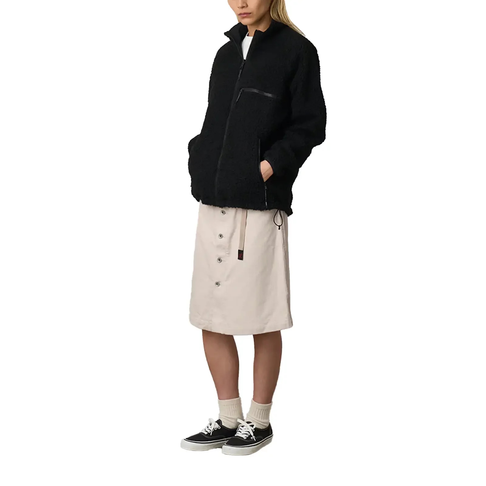 Reversible Sherpa Jacket "Charcoal Black" - 5