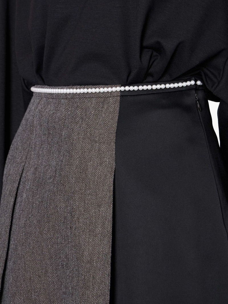 pearl-embellished pleated skirt 3
