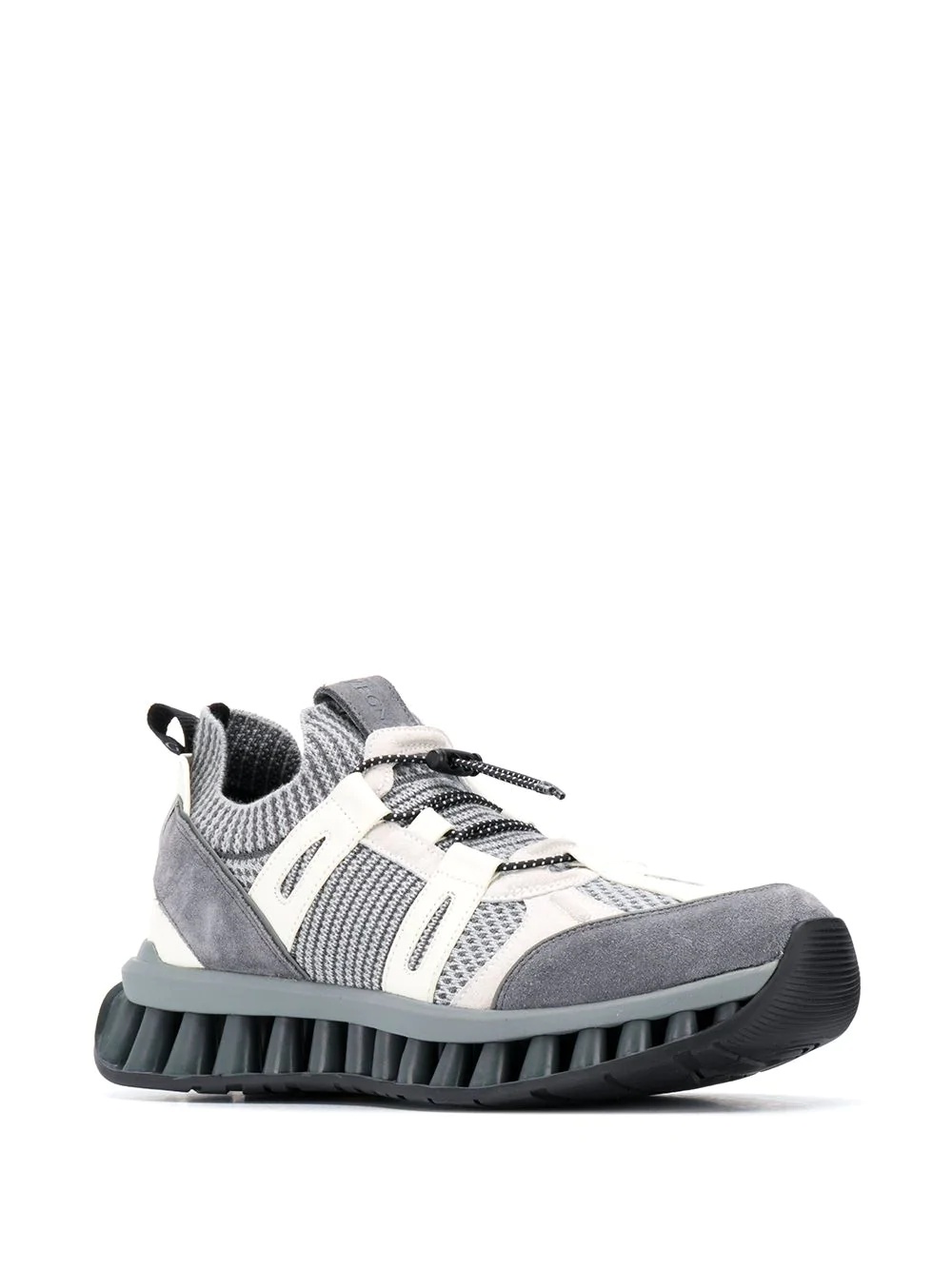 panelled low-top sneakers - 2