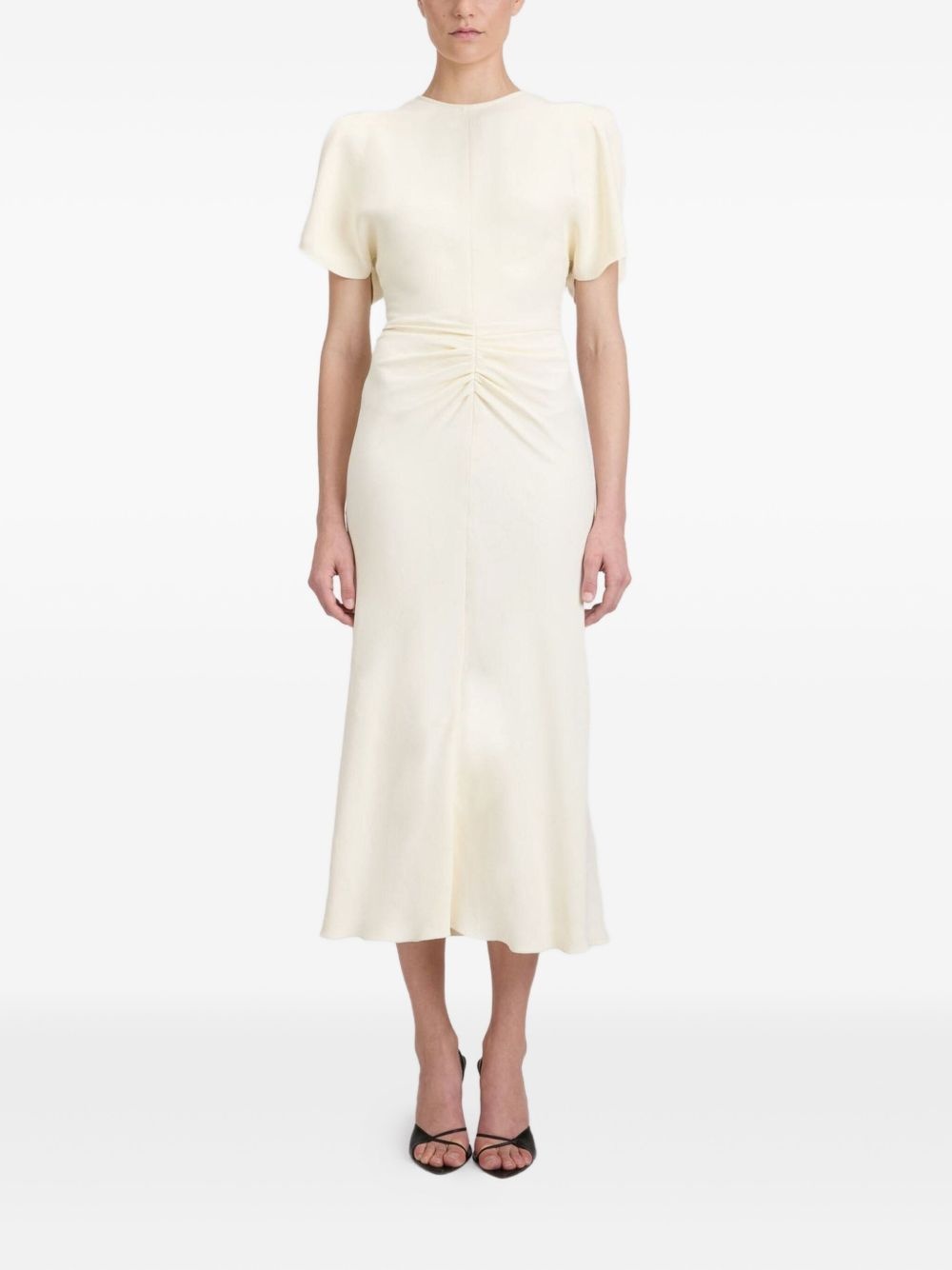 gathered waist midi dress - 2