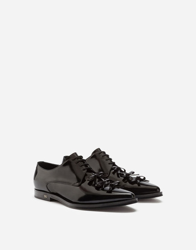 Dolce & Gabbana Polished calfskin derby with bows outlook