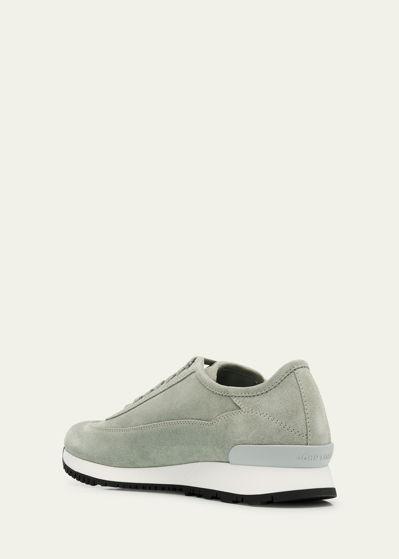 John Lobb Men's Foundry II Suede Runner Sneakers outlook