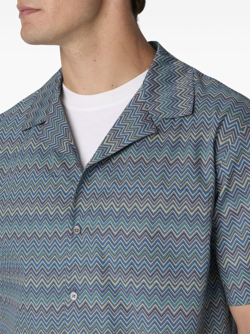 zig-zag short-sleeve shirt - 4