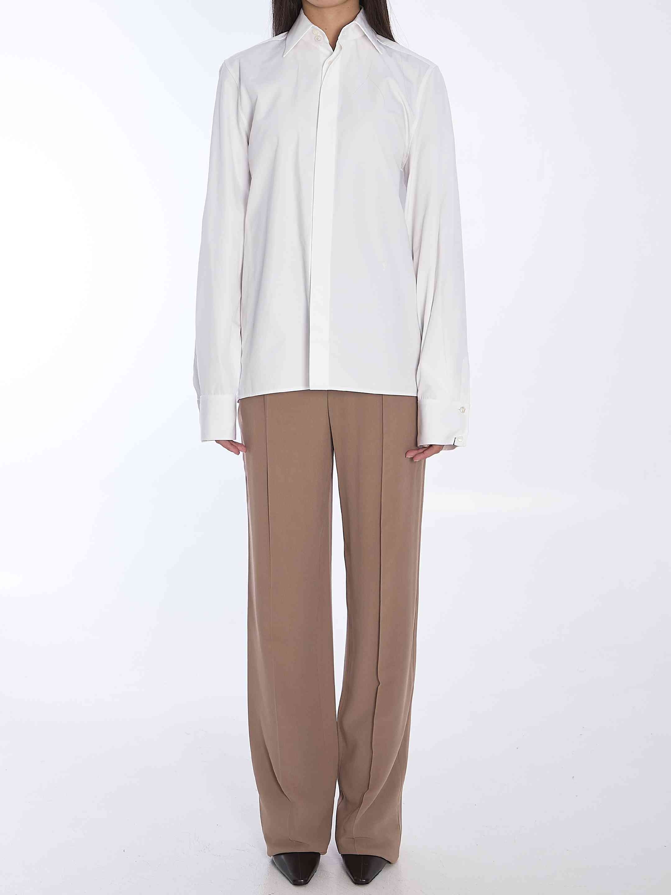 Saint Laurent Women Silk Crêpe Trousers - 5